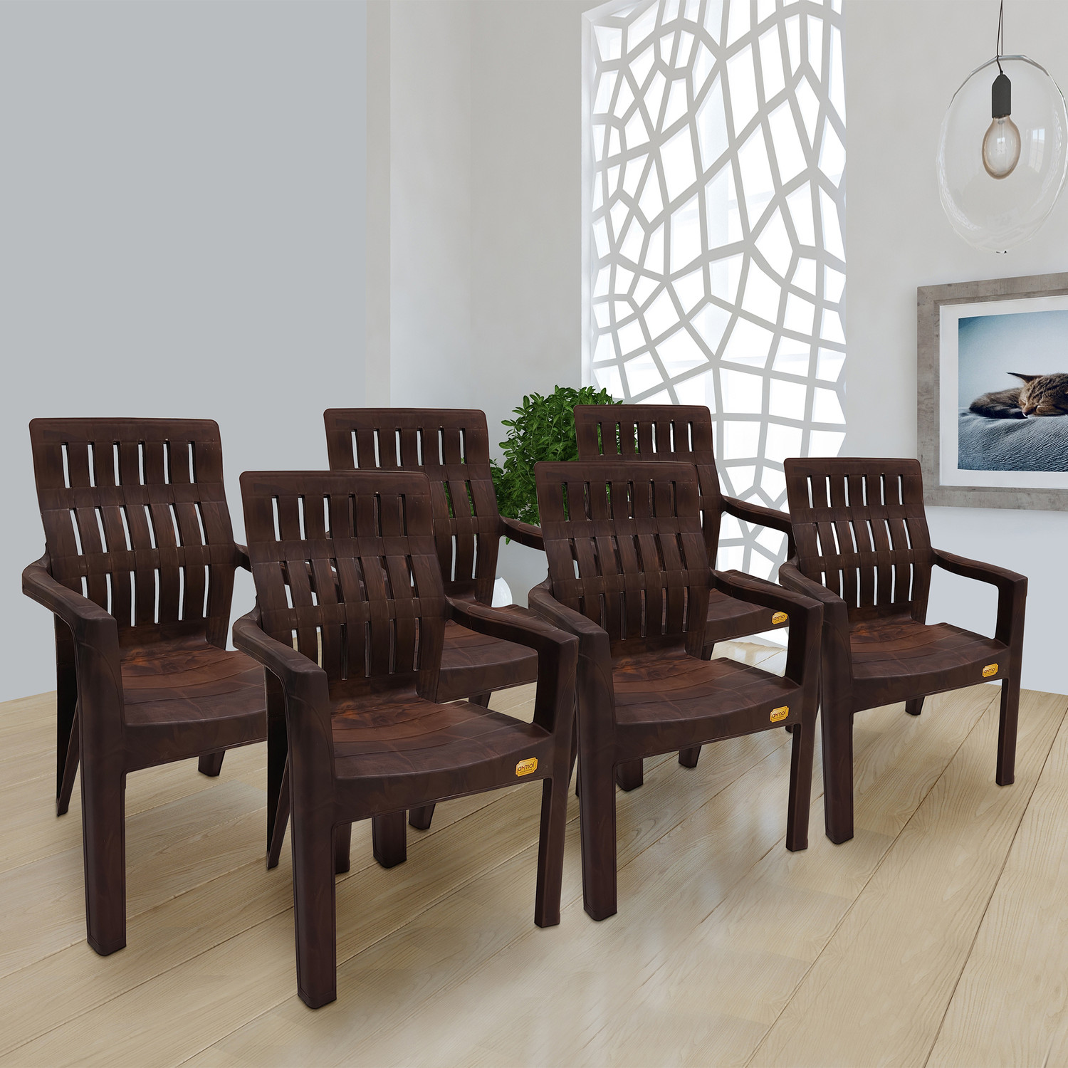 Image of WINSOME FURNITURE Orthopaedic chair with Fully Comfort for Home & Restaurant Plastic Outdoor Chair
