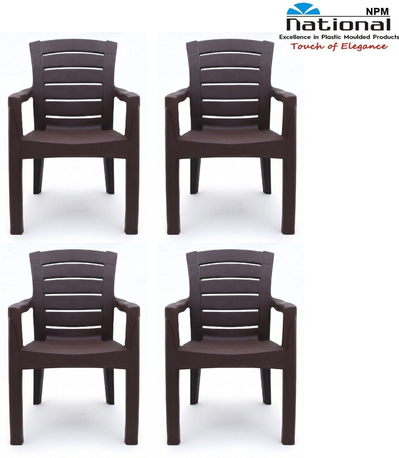 Image of NPM NATIONAL CARNIVAL Plastic Outdoor & Indoor Arm Chair for Home, Balcony, Garden & Office Plastic Outdoor Chair