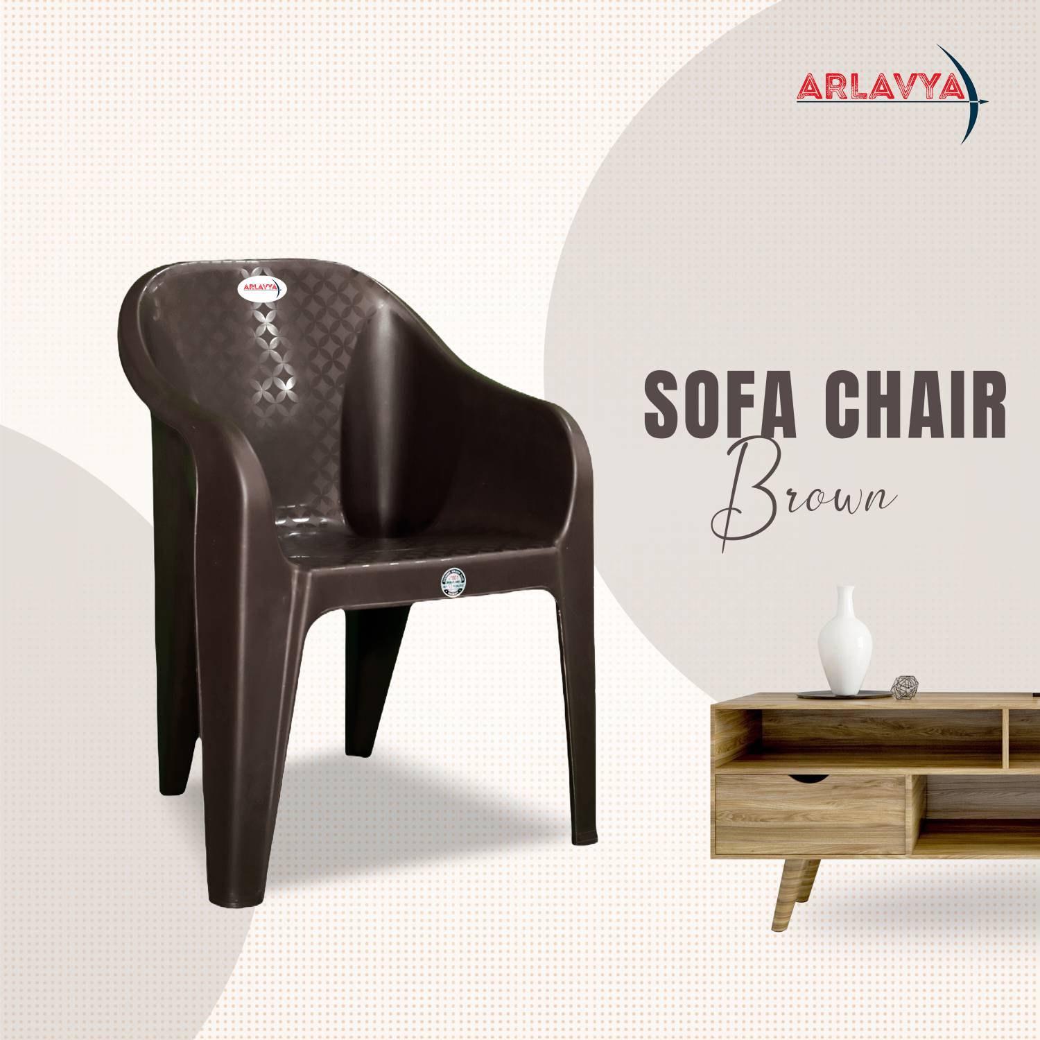 ARLAVYA Jolly Model Plastic Sofa Chair Set of 4 - Image 4