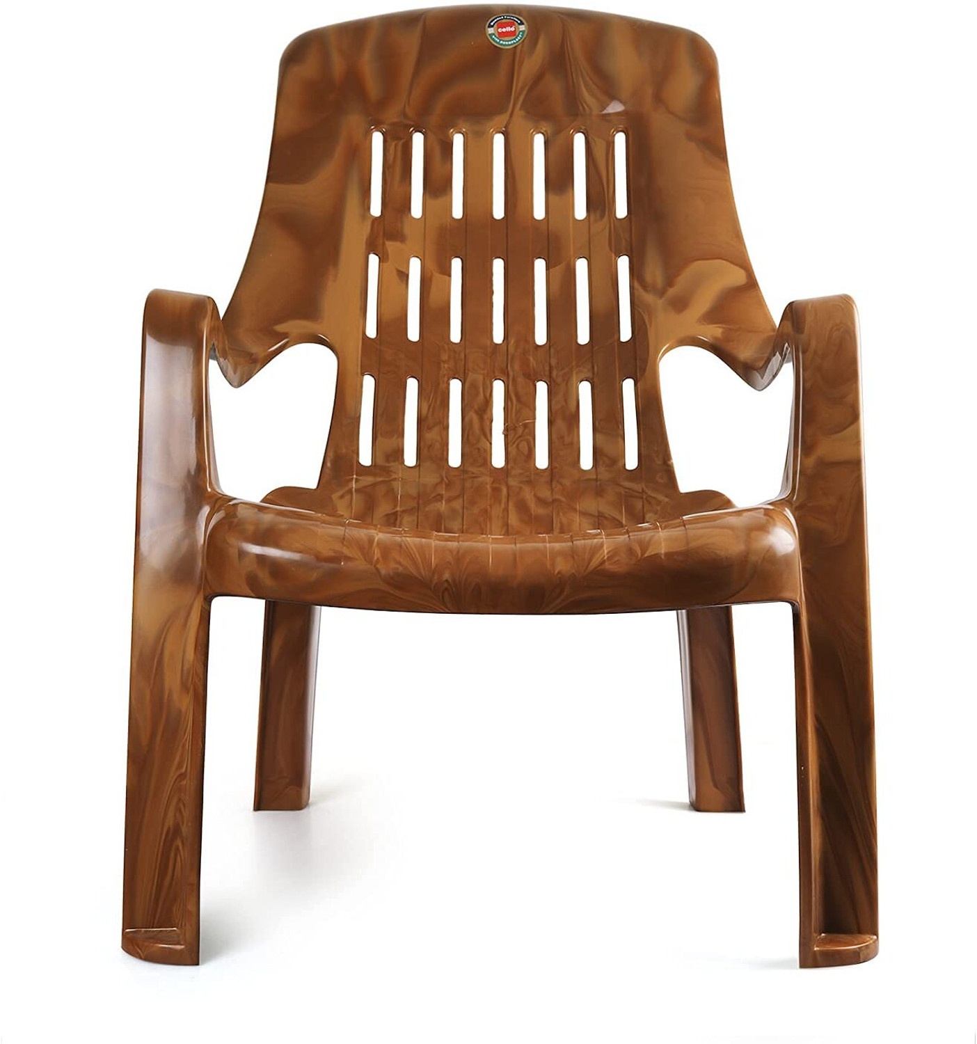 Image of cello Comfortable: Curved seat edge, extra-large backrest and seat panels Plastic Outdoor Chair