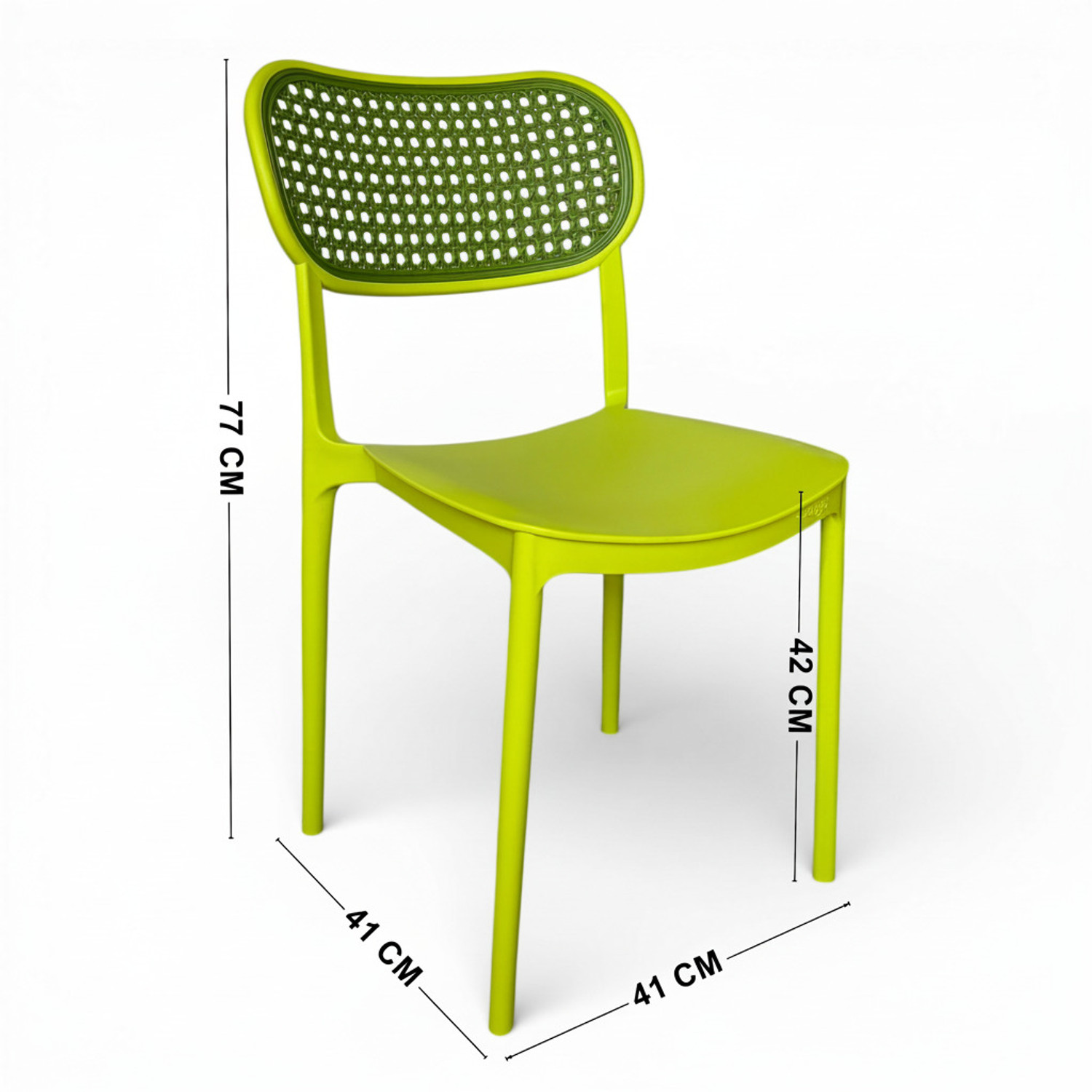 Image of TrendyLivings 4 Seater Dining Table Set for Home Garden Cafeteria Restaurant Plastic 4 Seater Dining Set