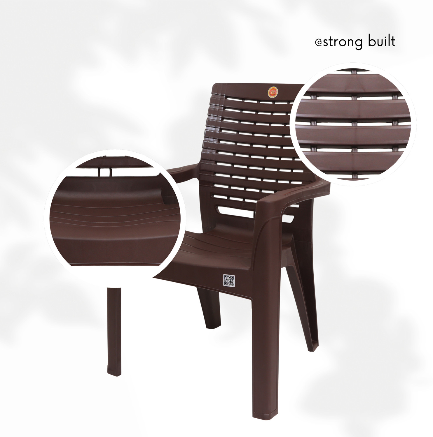 Image of PRIMEGOLD KING for Home,Office | Comfortable, ArmRest | Bearing Capacity upto 200Kg Plastic Outdoor Chair