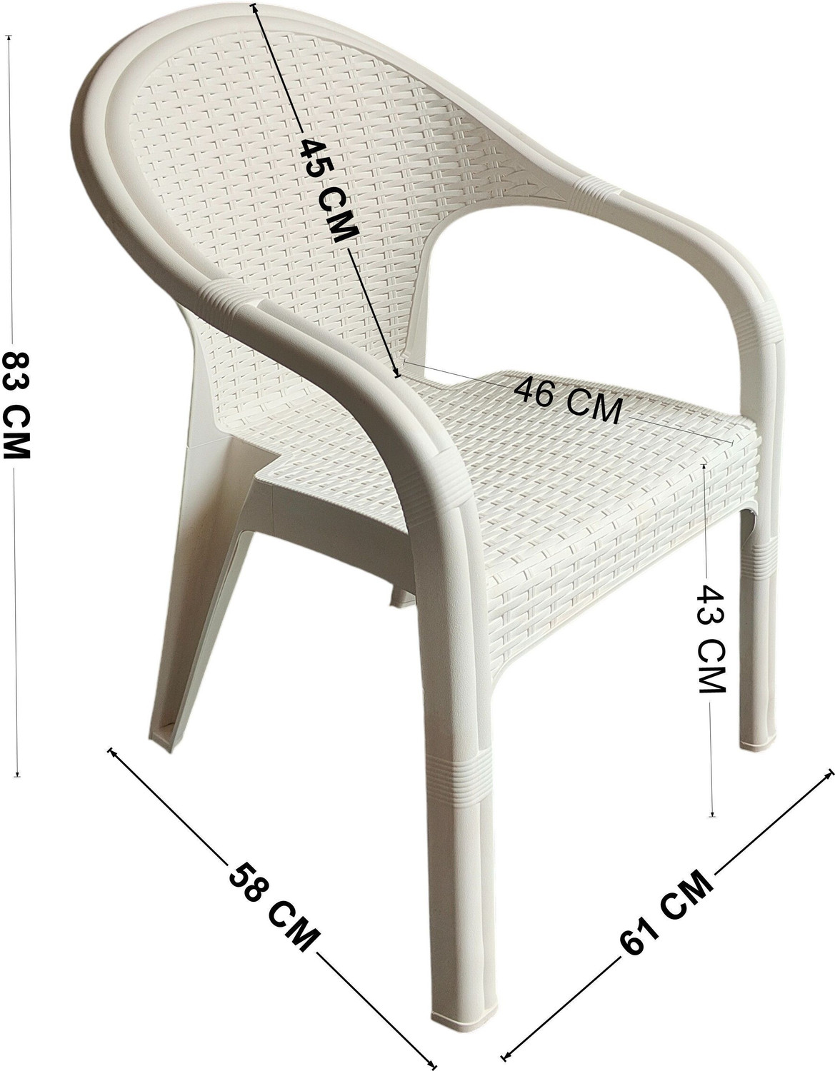 Image of TrendyLivings Sizz Plastic Chair for Home, Garden Plastic Outdoor Chair