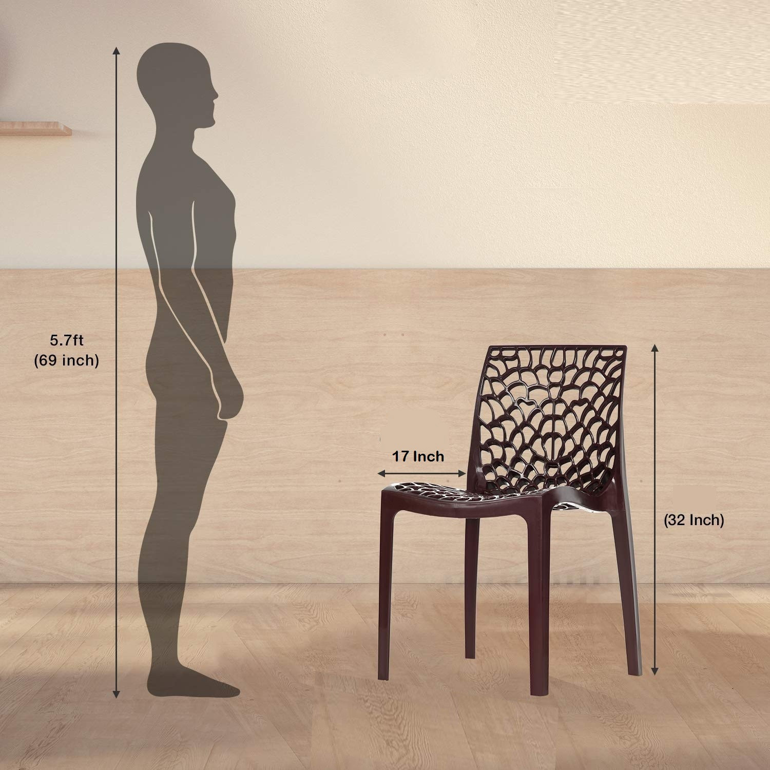 Image of RATISON Designer Web Chair Plastic Living Room Outdoor Indoor Jali chair for home study Plastic Dining Chair