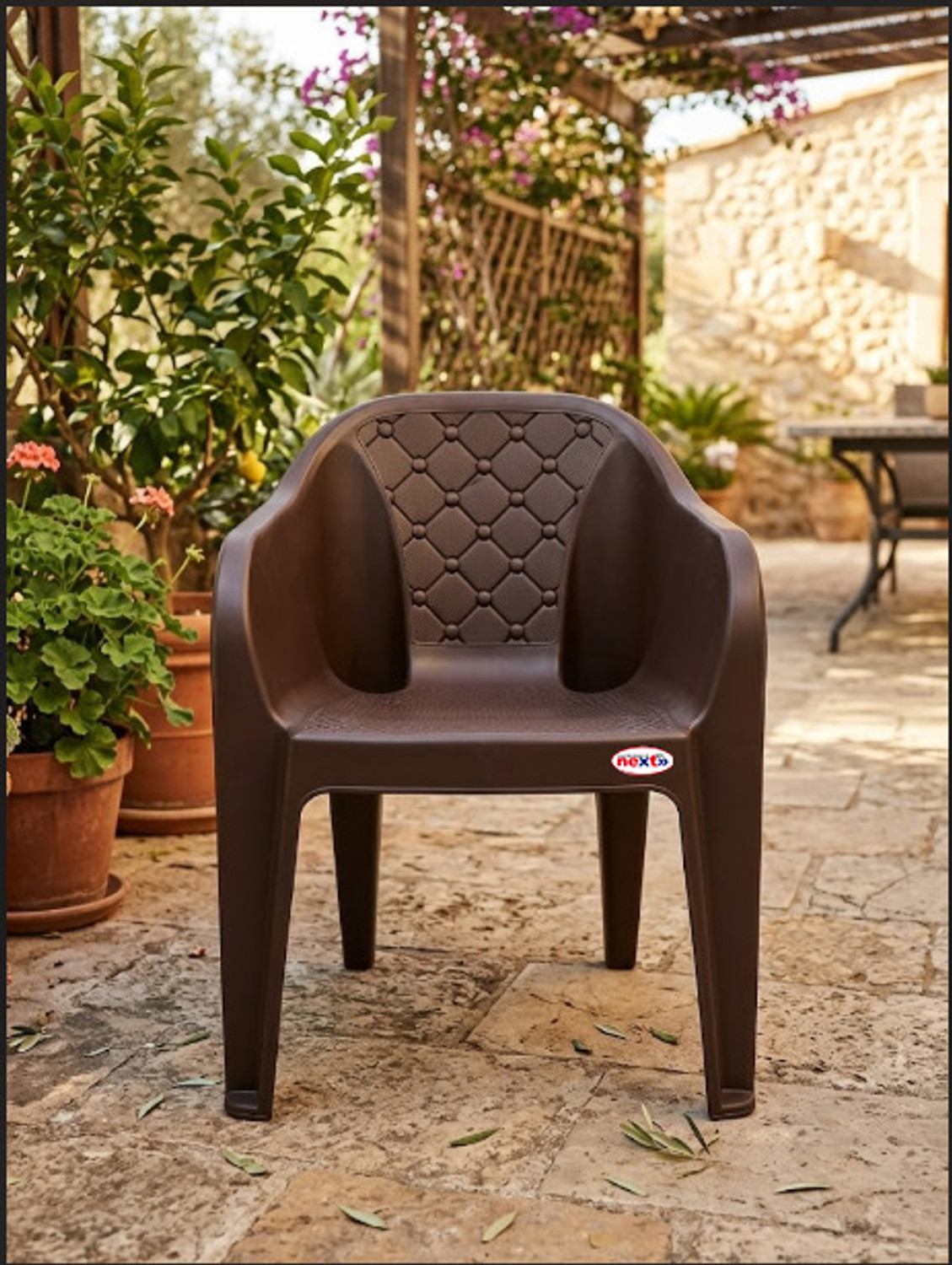 Image of next NPPL ULTIMATE Plastic Outdoor & Indoor Arm Chair for Home, Garden, Balcony & Office Plastic Outdoor Chair