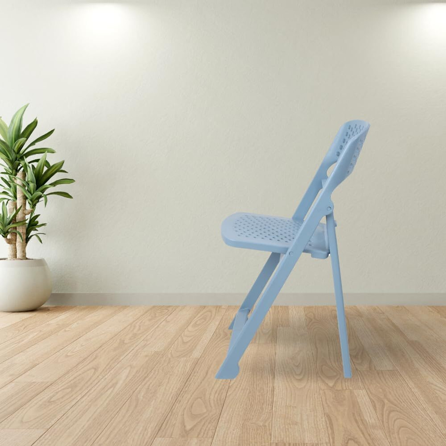 Image of ITALICA Phoenix Folding Chair /Space Saving Chairs /Folding Chair for Balcony, Garden Plastic Outdoor Chair