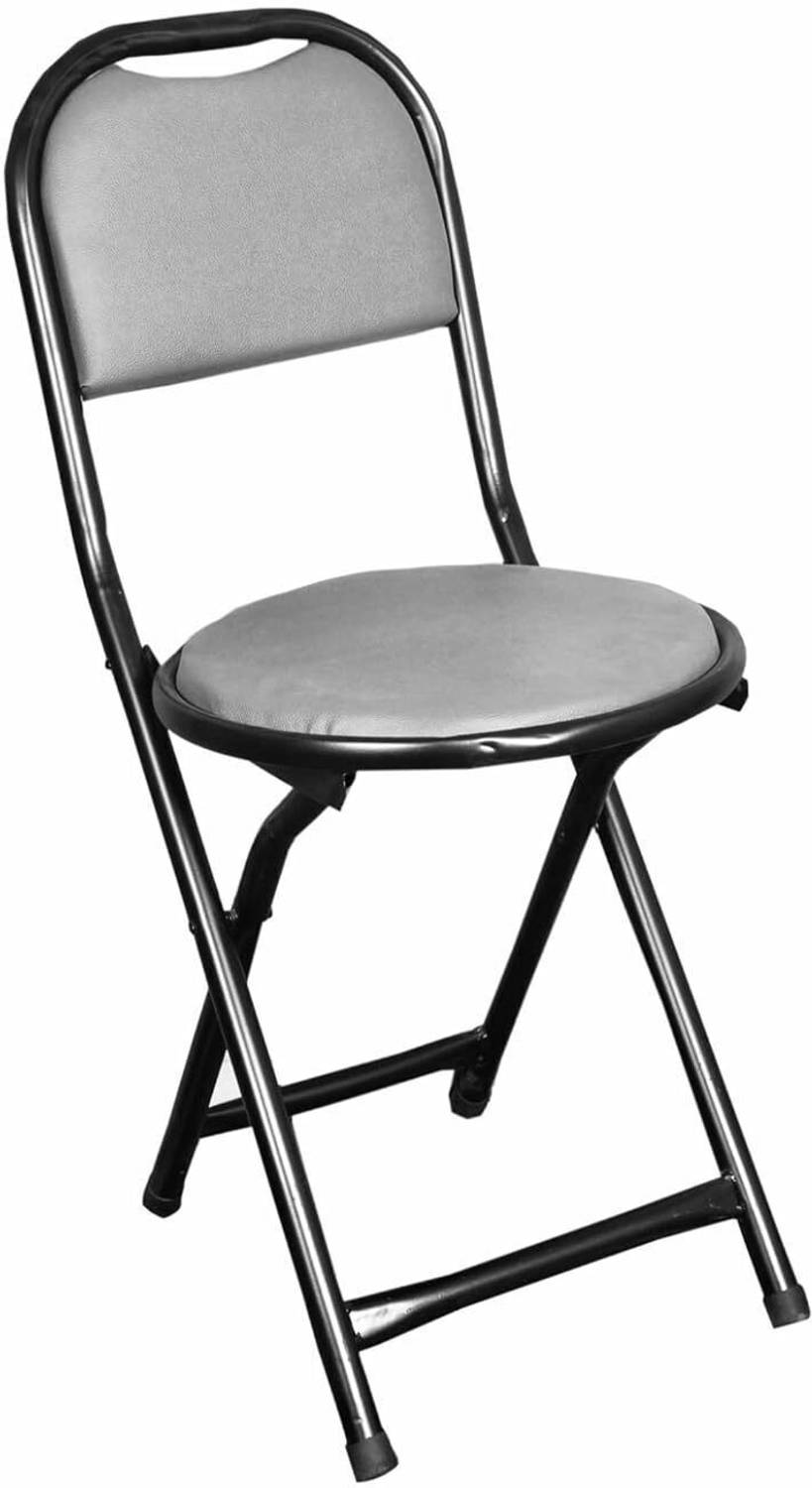 FURNIMAX Folding Stool Chair with Foot Rest for Home & Kitchen