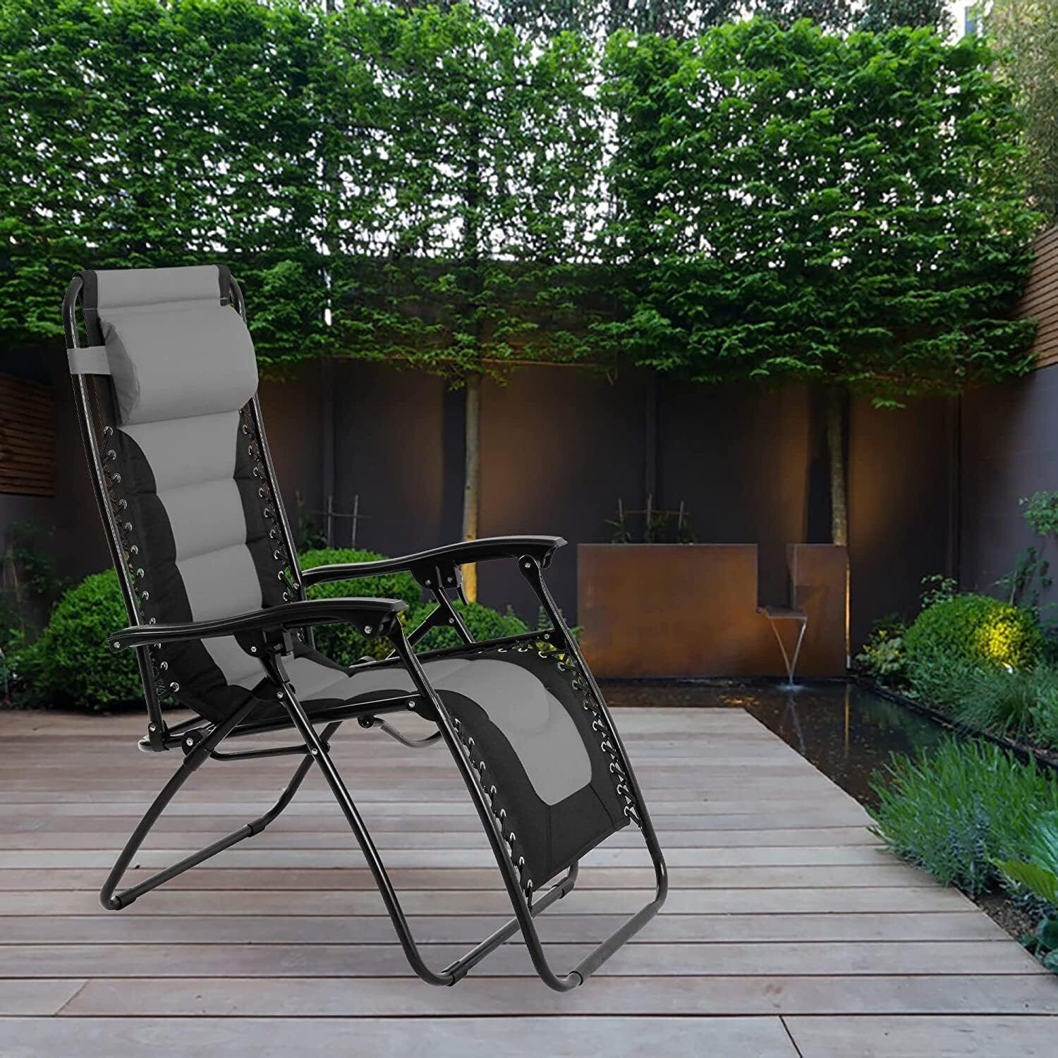 Image of Ginoya Brothers Zero Gravity Relax Chair For Lounge,Easy Chair for Lawn Portable and Foldable Fabric Outdoor Chair