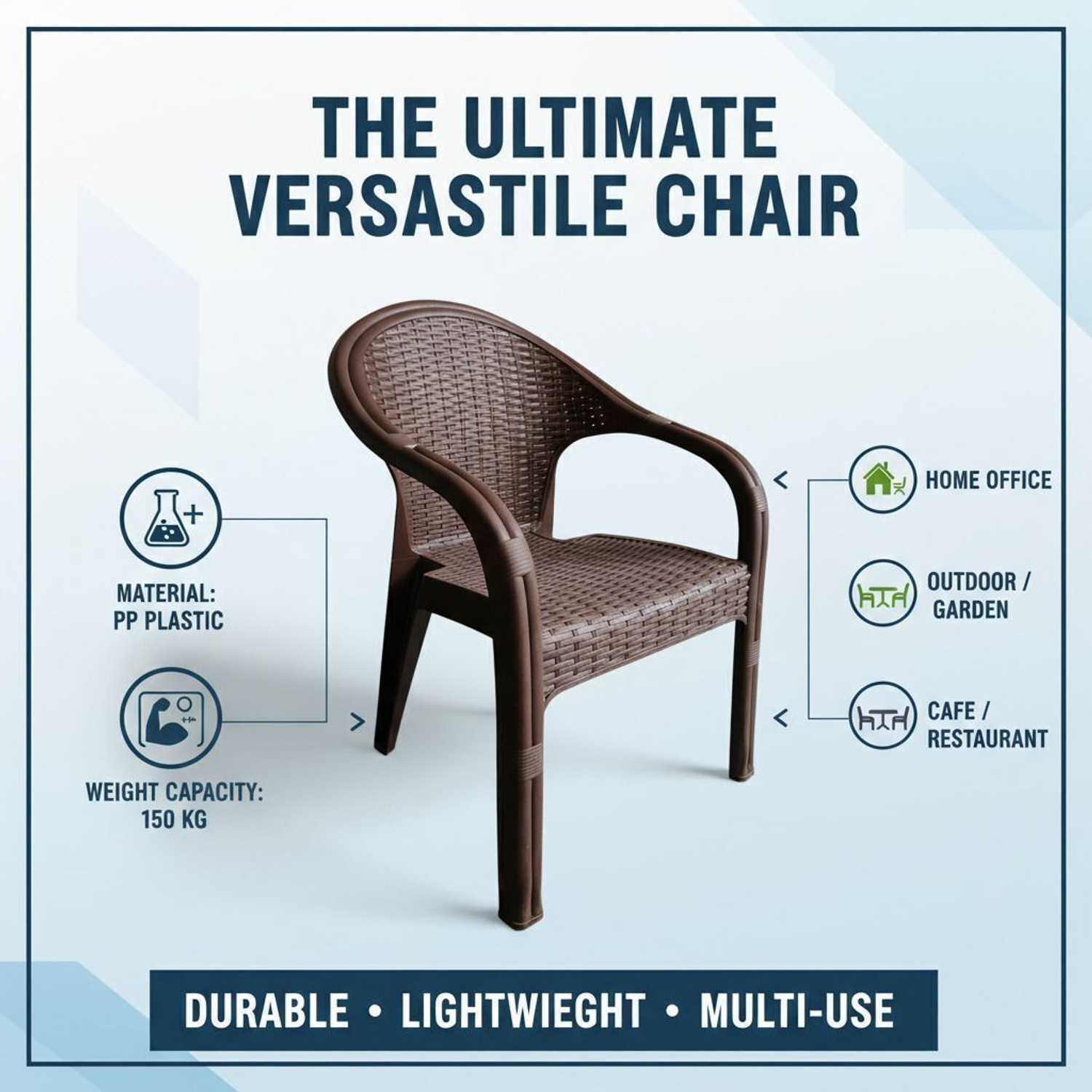 Image of TrendyLivings Sizz Plastic Chair for Home, Garden Plastic Outdoor Chair