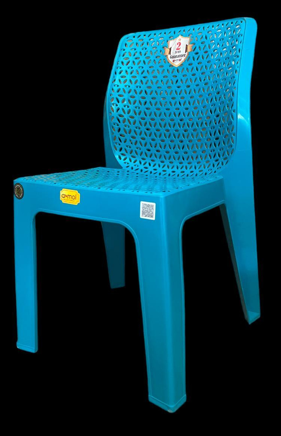 Image of Anmol DIAMOND BLUE ARMLESS SET OF 2 CHAIR FULLY COMFORT Plastic Cafeteria Chair