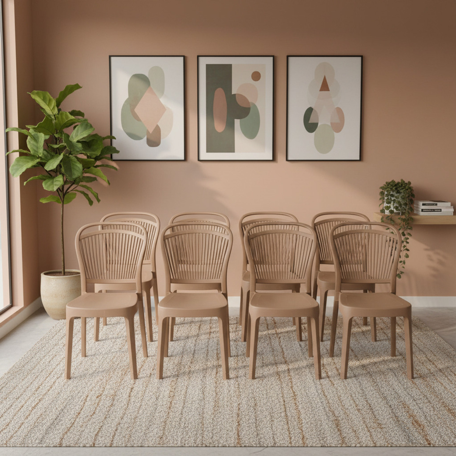Image of Furniture Yard Mango Salsa Dining Chair /Stackable Plastic Chair /Strong & Sturdy Structure / Plastic Outdoor Chair