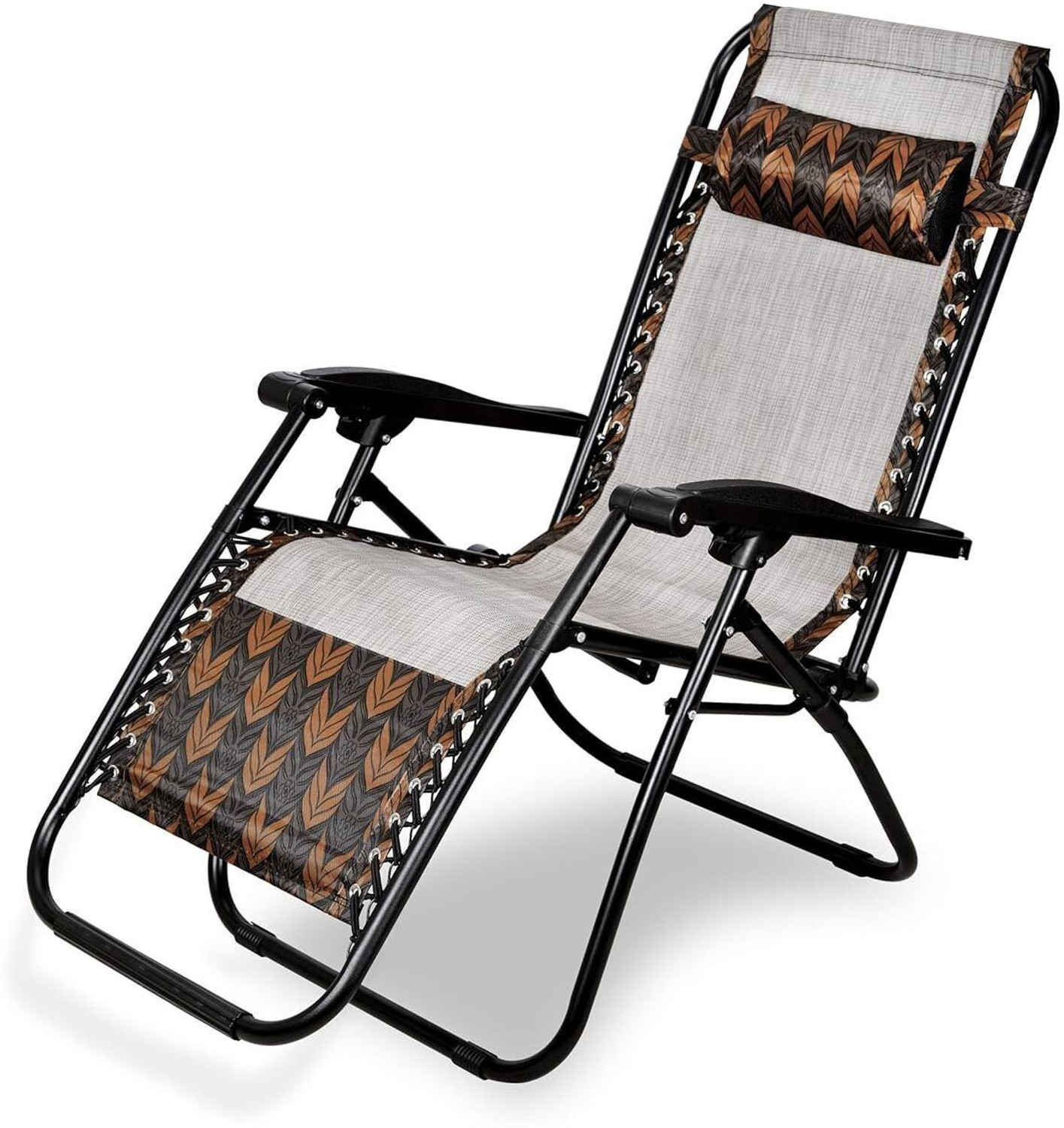 Image of Ginoya Brothers Zero Gravity Relax Chair For Lounge,Easy Chair for Lawn Portable and Foldable Fabric Outdoor Chair