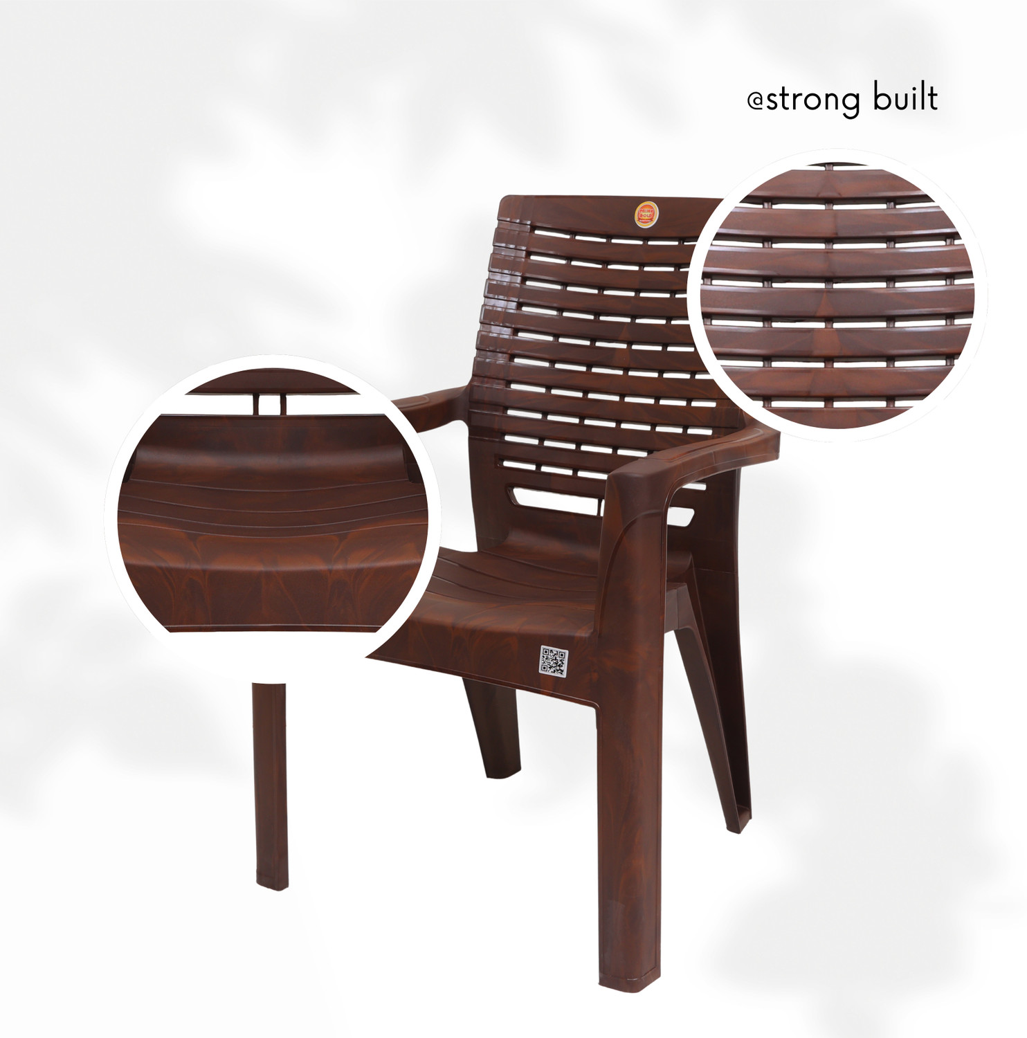 Image of PRIMEGOLD KING for Home,Office | Comfortable, ArmRest | Bearing Capacity upto 200Kg Plastic Outdoor Chair