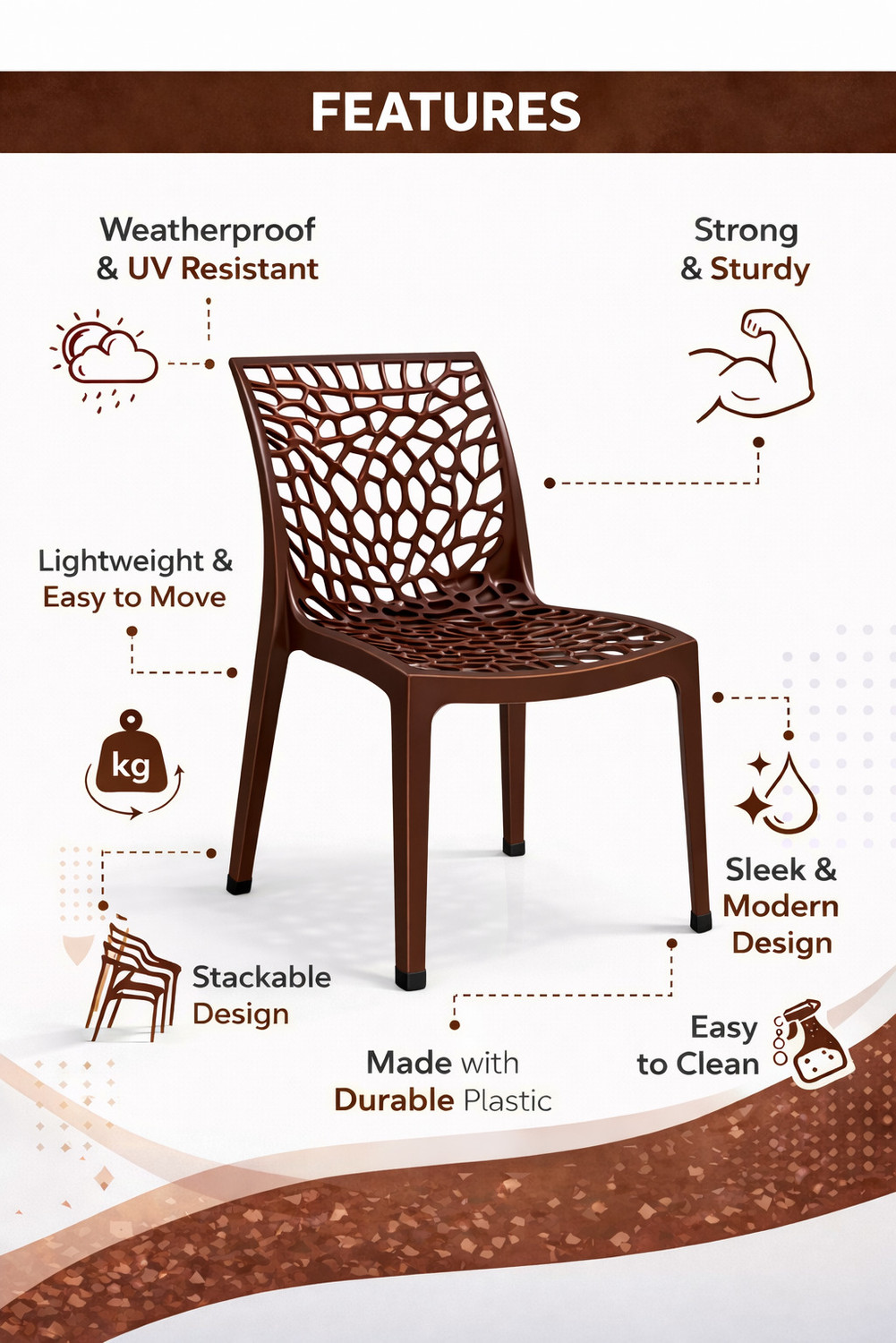 Image of SRI GAYATHRI POLYMERS Plastic Outdoor Chair