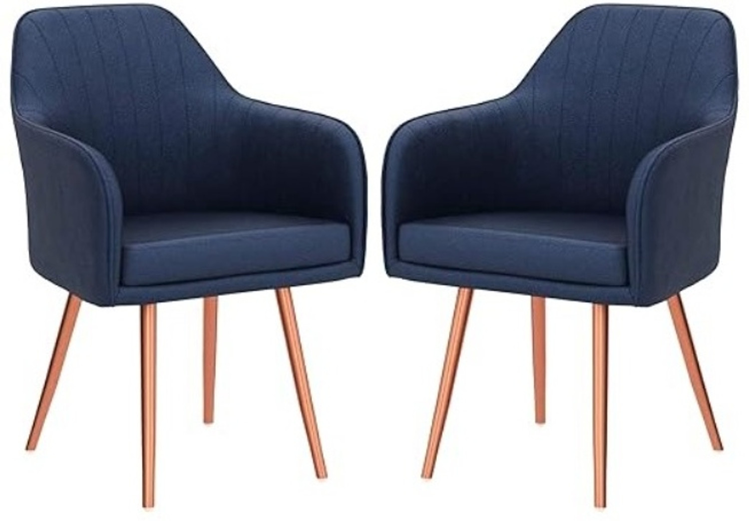 Image of Toxigo Velvet Dining Chairs, Cushion Seat Chair for outdoor chair, pack of 2- navy blue Solid Wood Outdoor Chair (NAVY BLUE, Set of 2, DIY(Do-It-Yourself))
