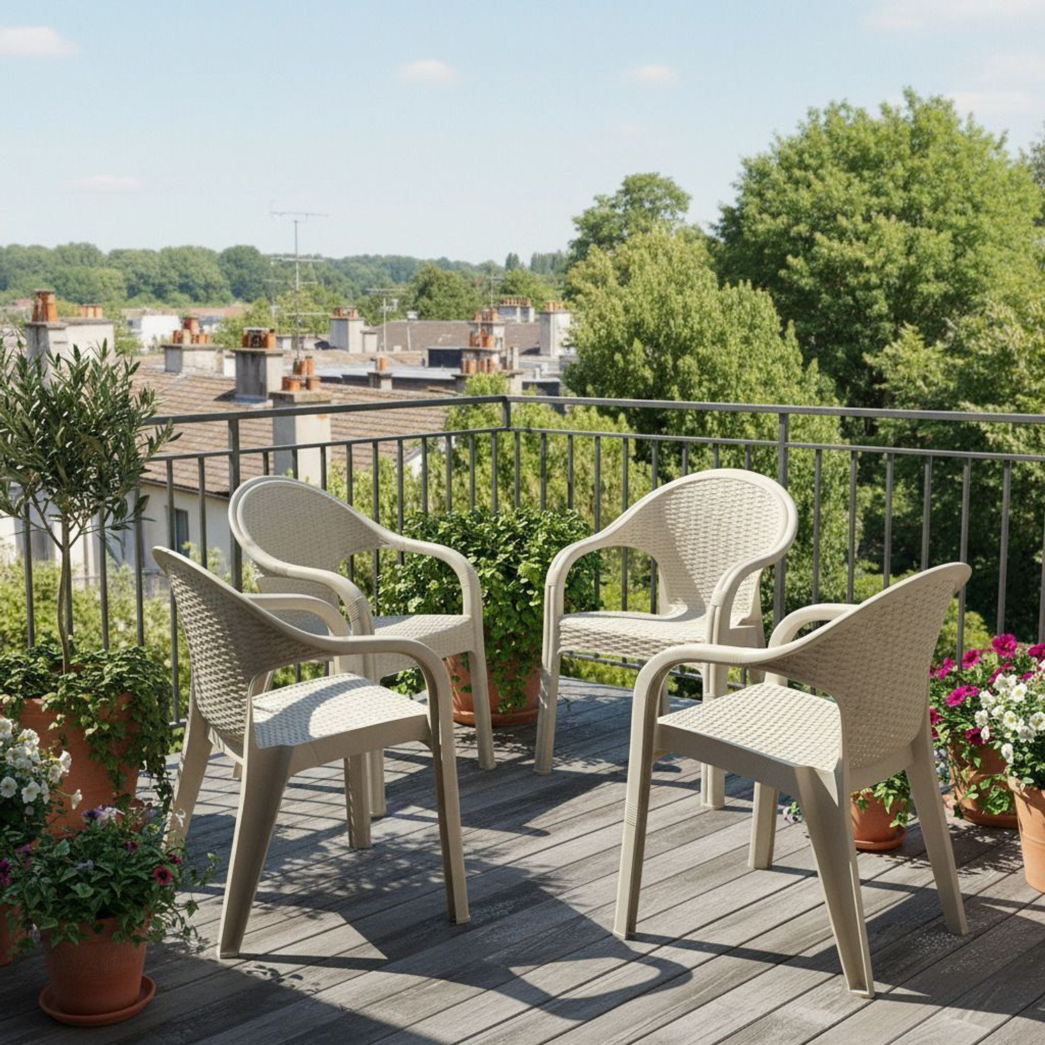 Image of TrendyLivings Sizz Plastic Chair for Home, Garden Plastic Outdoor Chair