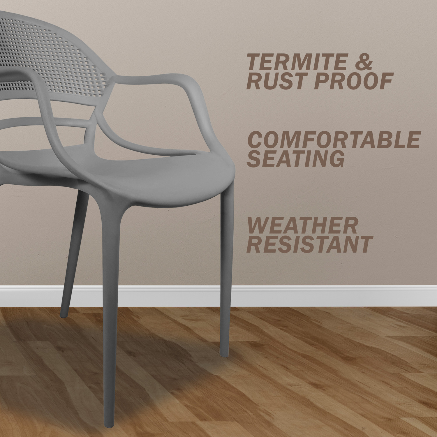 Image of Diya Sunset Strong PP Build, Lightweight, Stackable, Home, Balcony, Living Room, Cafe Plastic Outdoor Chair