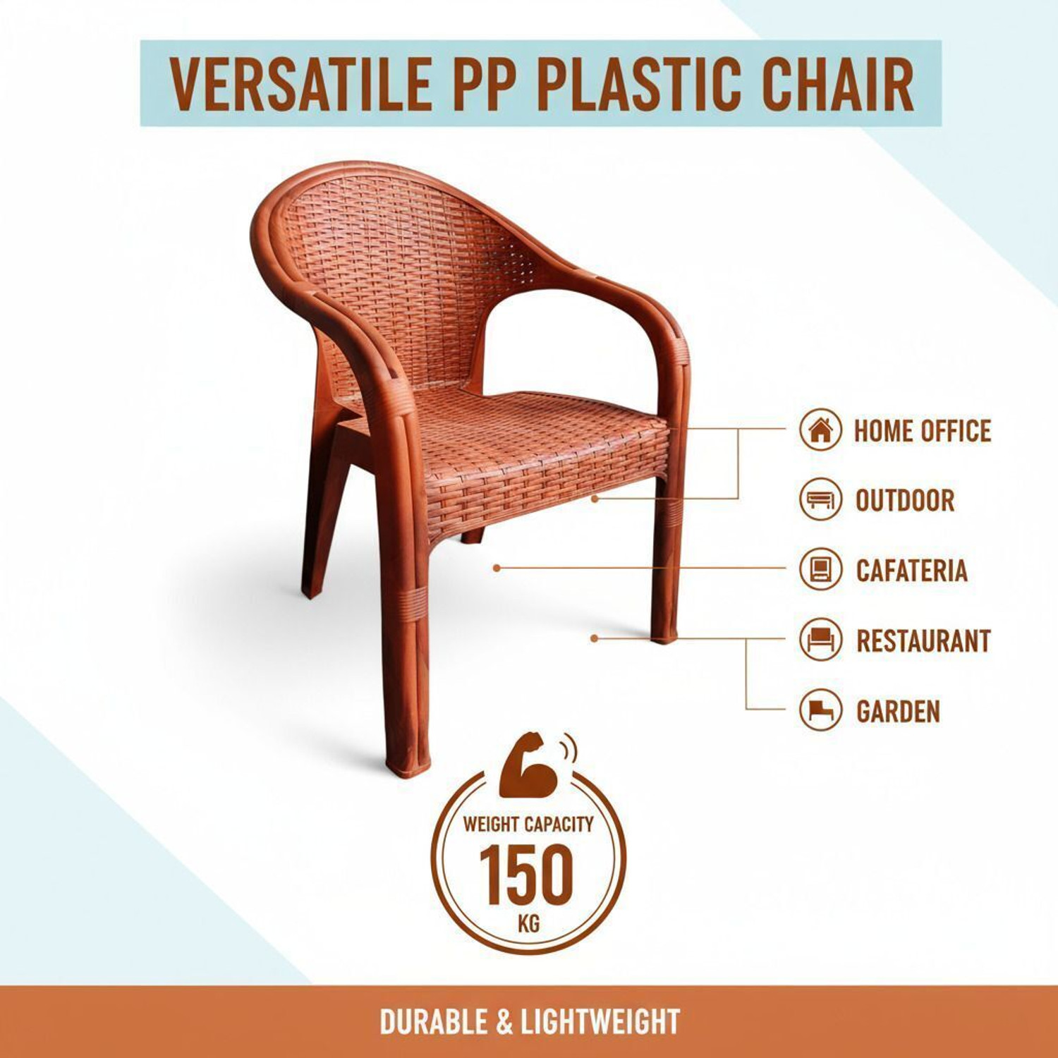 Image of TrendyLivings Sizz Plastic Chair for Home, Garden Plastic Outdoor Chair