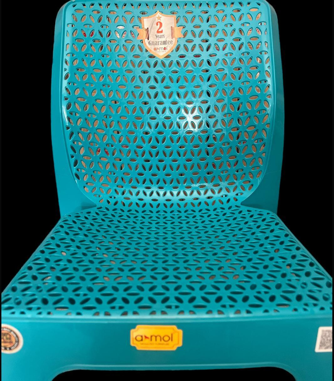 Image of Anmol DIAMOND BLUE ARMLESS SET OF 2 CHAIR FULLY COMFORT Plastic Cafeteria Chair
