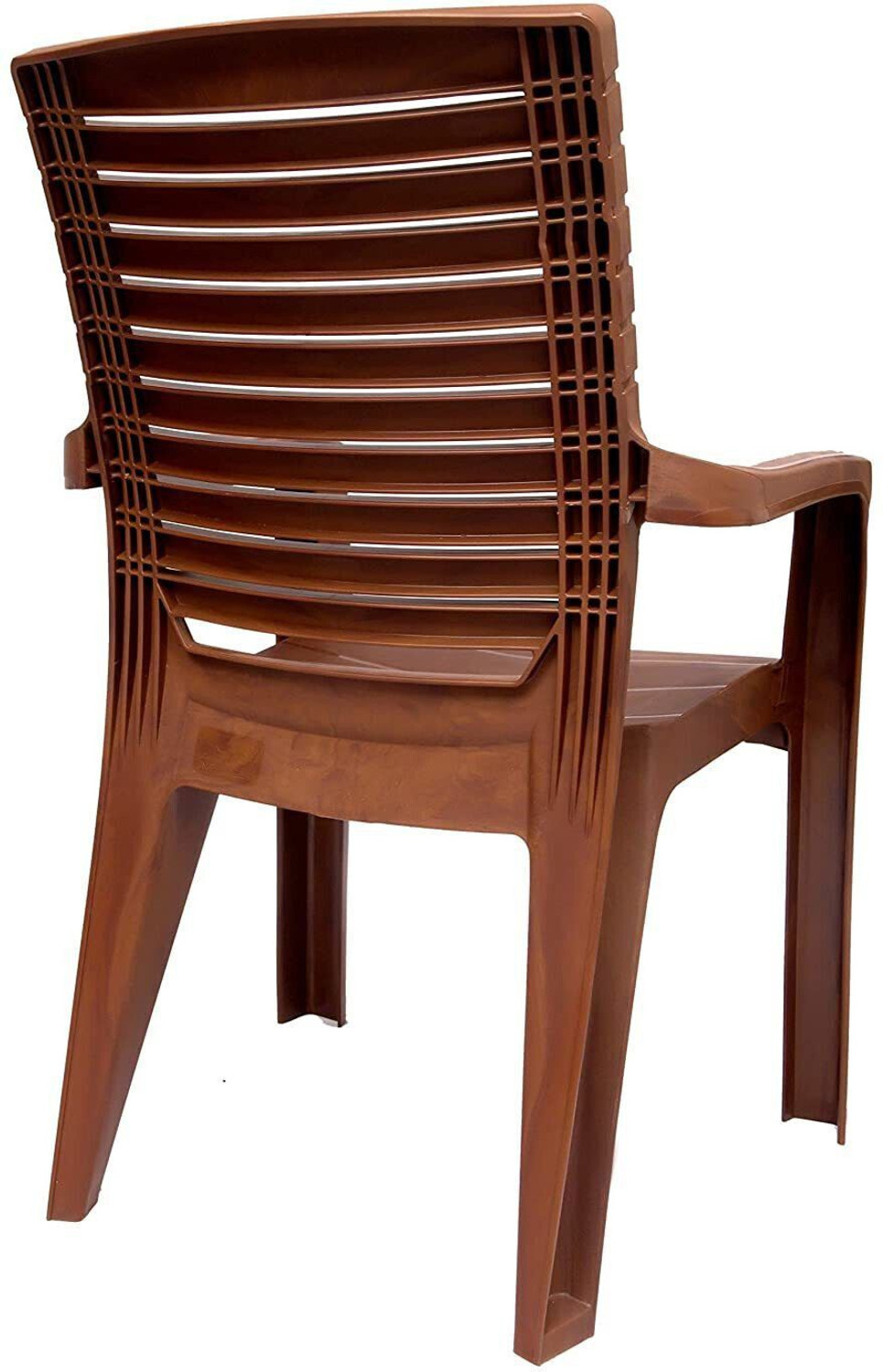 Image of Anmol Durable Premium Plastic Chair for Home & Garden - Light Brown, Heavy Duty Plastic Outdoor Chair