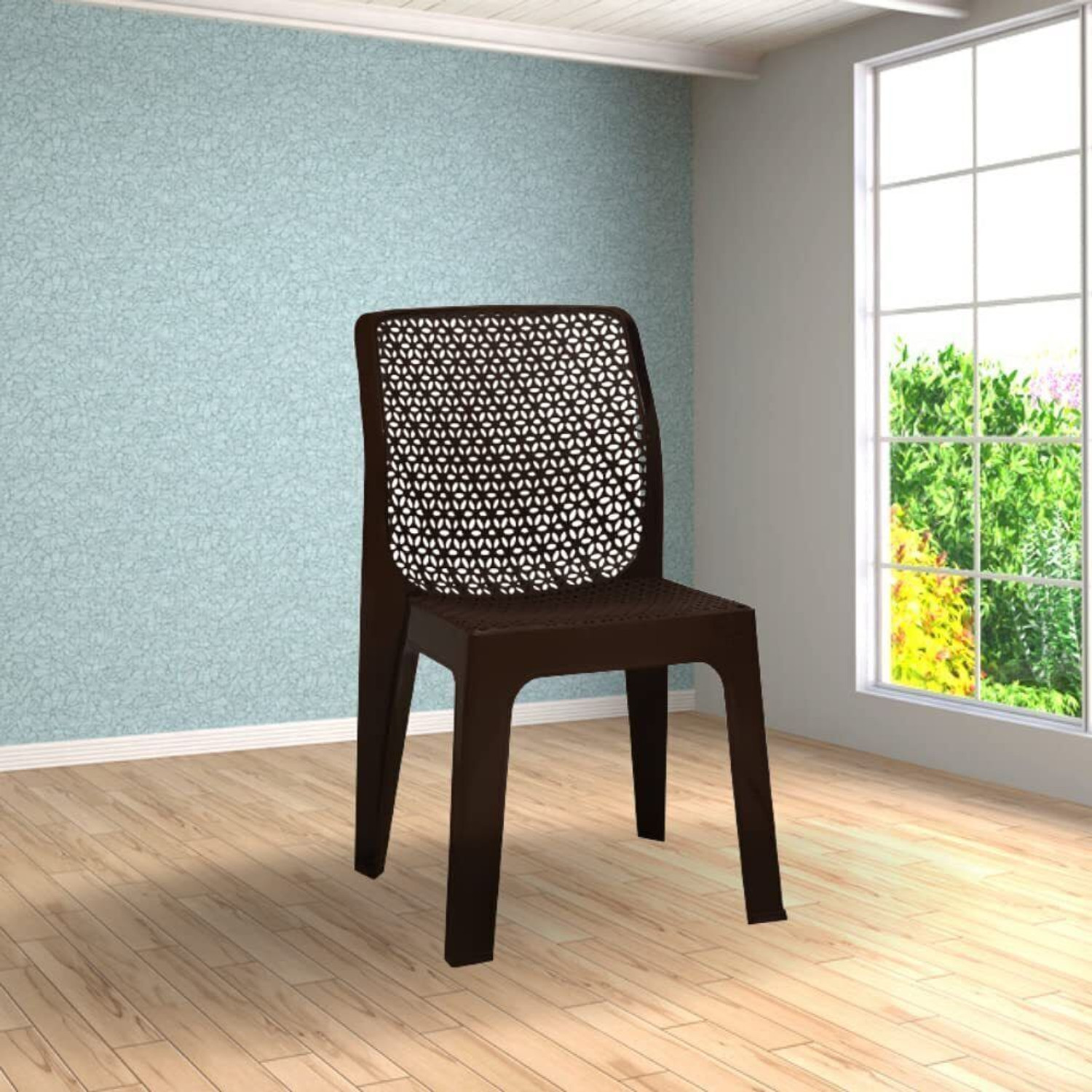 Image of COMFORT Creation Oxy Plastic Chair for Home /Glossy Finish Chair for Office /Dining Room, Kitchen Plastic Outdoor Chair