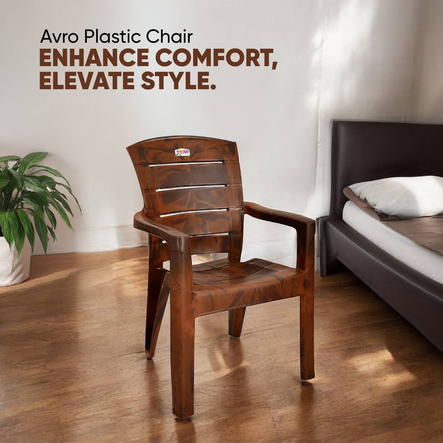 AVRO 9955 Heavy Duty Stackable Plastic Outdoor Chair - Image 3