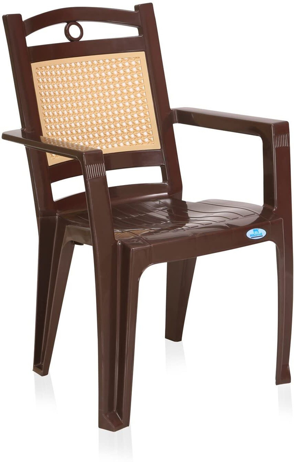 Image of Nilkamal Plastic Chair for Living room with Armrest for home /office /living room Plastic Outdoor Chair