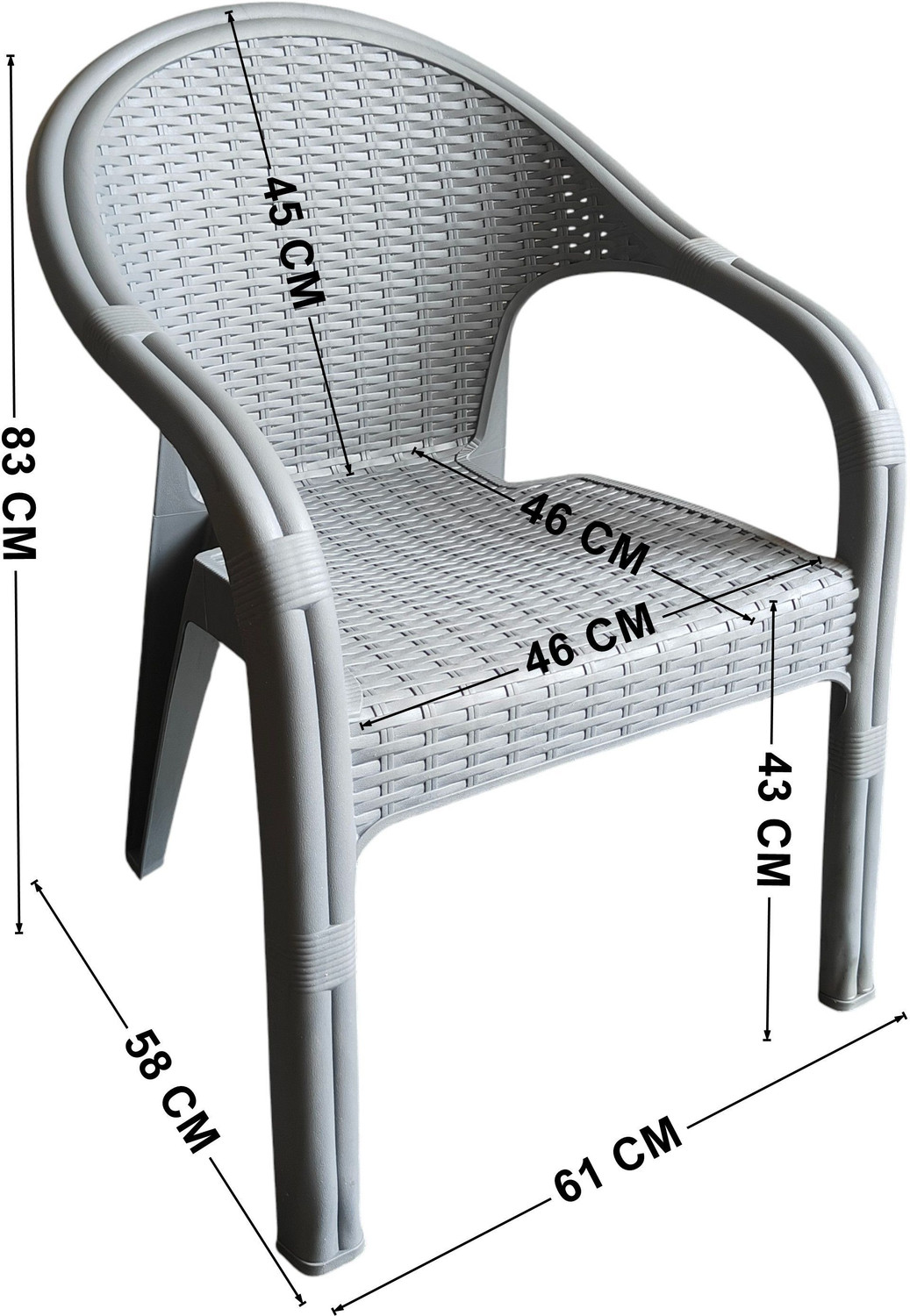 Image of TrendyLivings Sizz Plastic Chair for Home, Garden Plastic Outdoor Chair