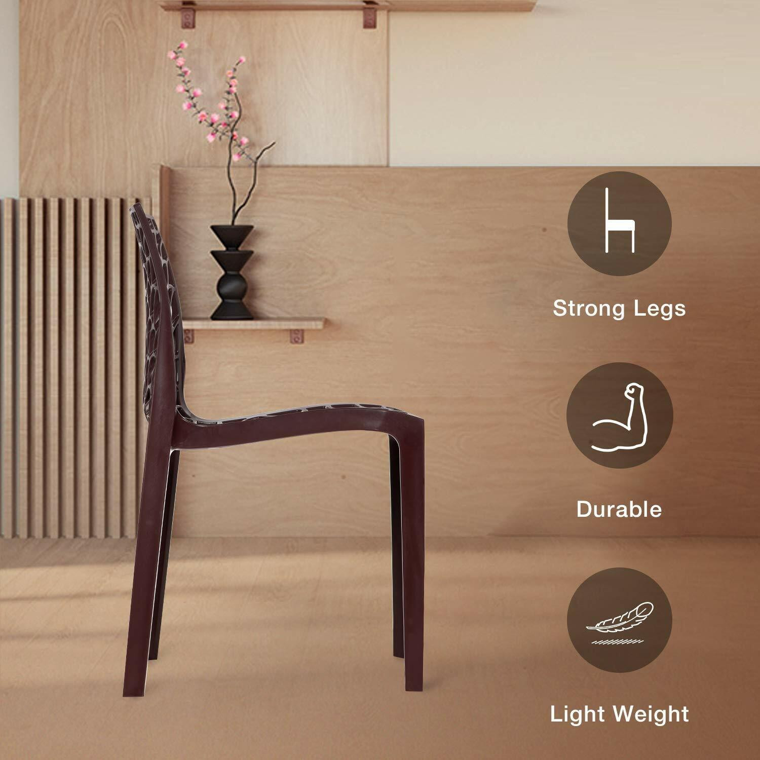 Image of RATISON Designer Web Chair Plastic Living Room Outdoor Indoor Jali chair for home study Plastic Dining Chair