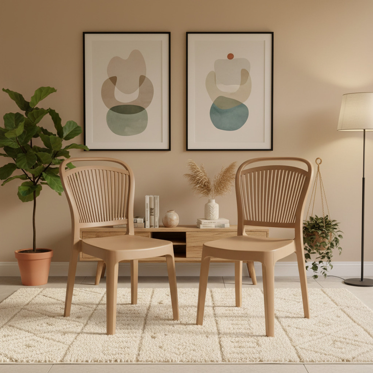 Image of Furniture Yard Mango Salsa Dining Chair /Stackable Plastic Chair /Strong & Sturdy Structure / Plastic Outdoor Chair