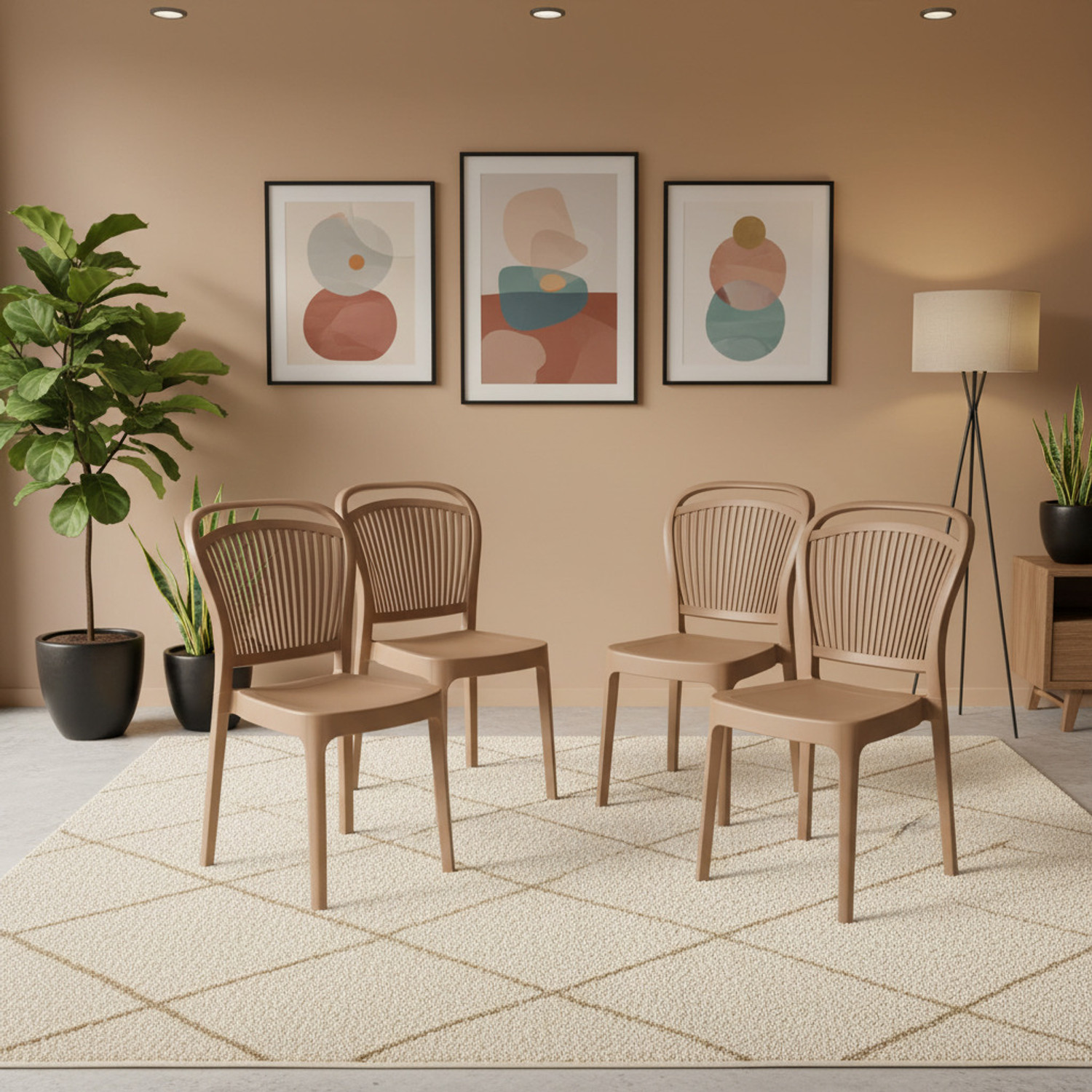 Image of Furniture Yard Mango Salsa Plastic Chair /Stackable Plastic Chair /Strong & Sturdy Structure / Plastic Outdoor Chair