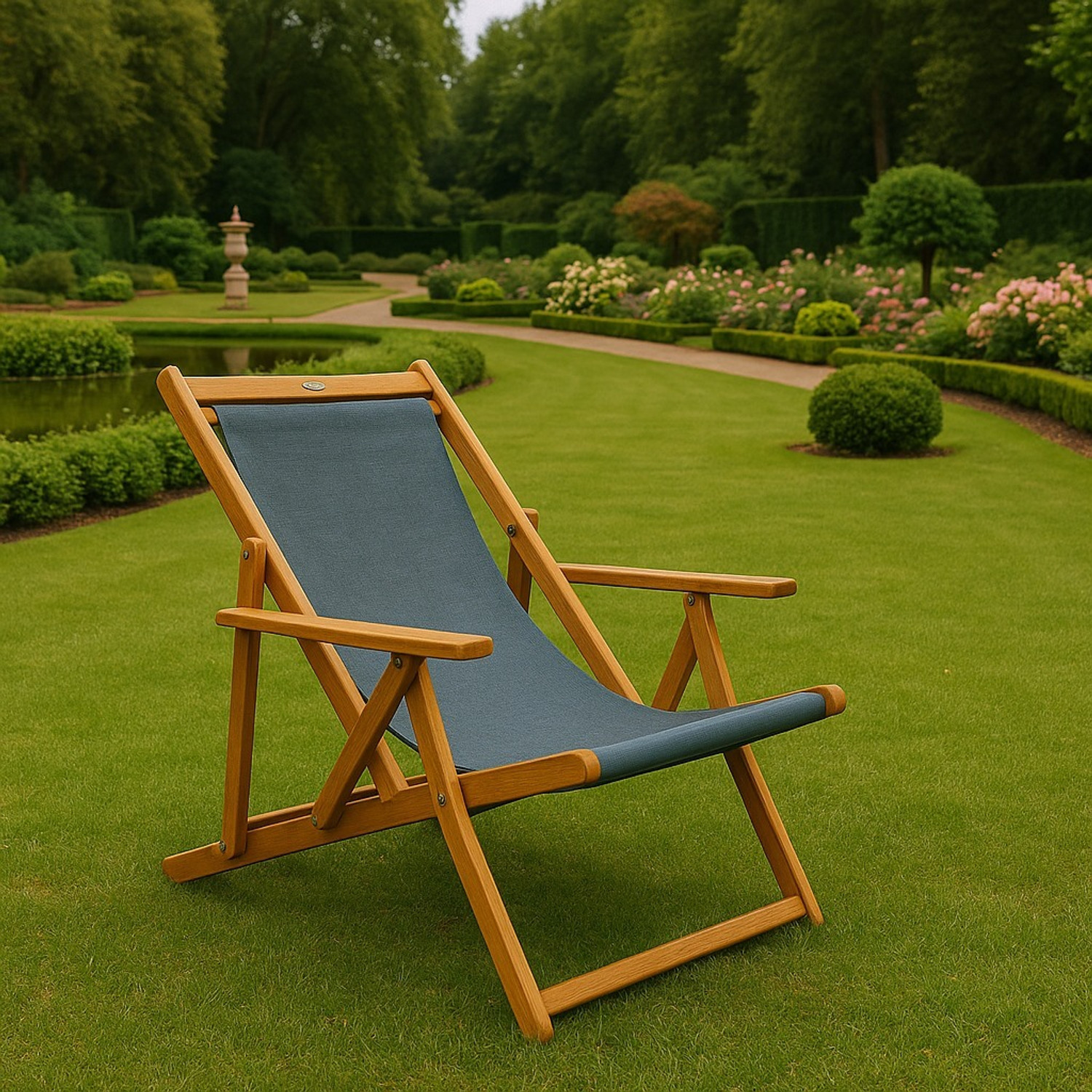 Image of ROYAL BHARAT 218-Sleep &DreamChair-Grey Solid Wood Outdoor Chair