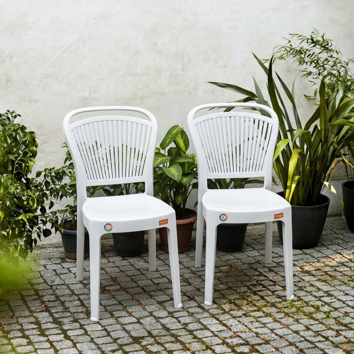 Image of Furniture Yard Mango Salsa Plastic Chair /Stackable Plastic Chair /Strong & Sturdy Structure / Plastic Outdoor Chair
