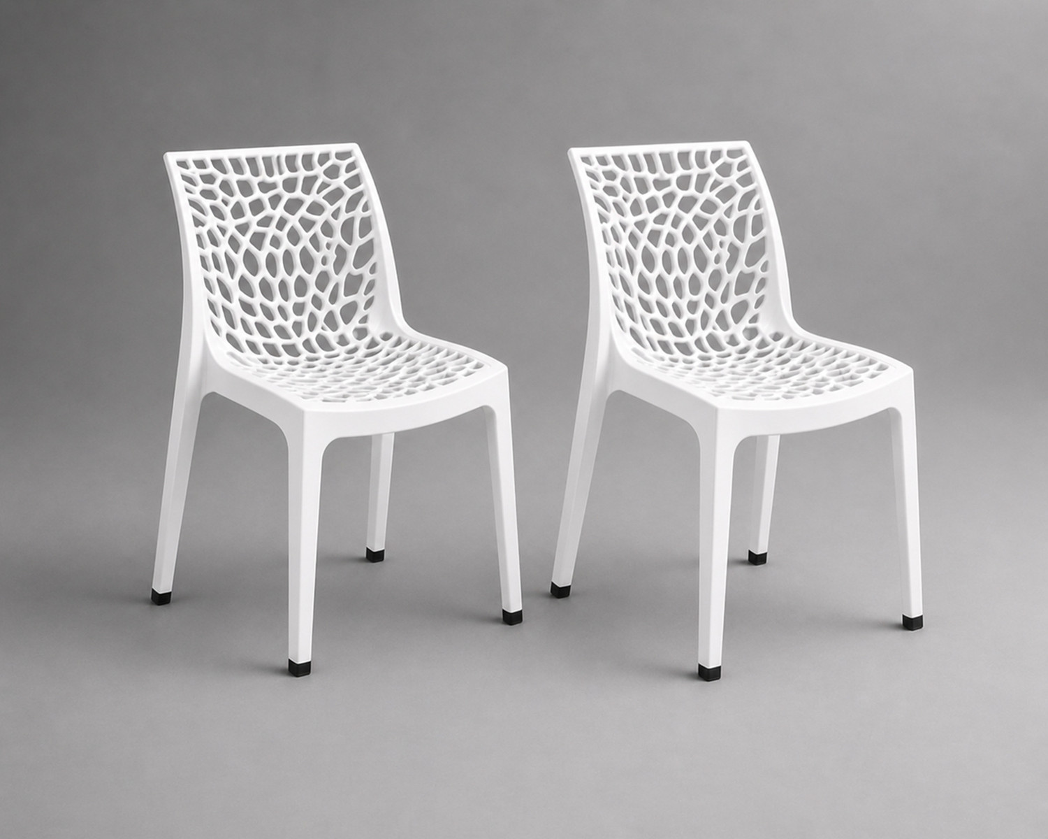 Image of SRI GAYATHRI POLYMERS Premium Web Design Plastic Chair|Stylish Modern Armless Chair for multipurpose Plastic Outdoor Chair