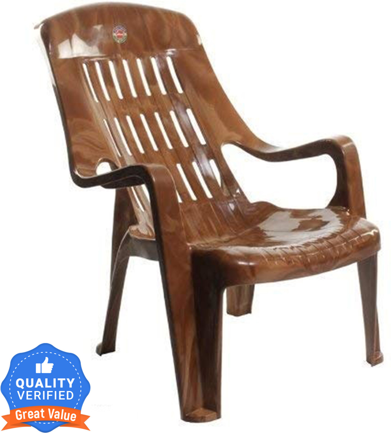 Image of cello Comfortable: Curved seat edge, extra-large backrest and seat panels Plastic Outdoor Chair