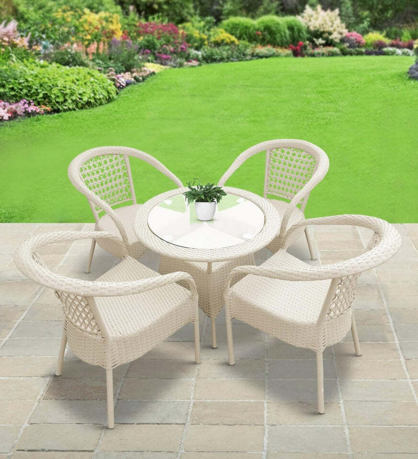 Image of tpf Glass Table & Chair Set