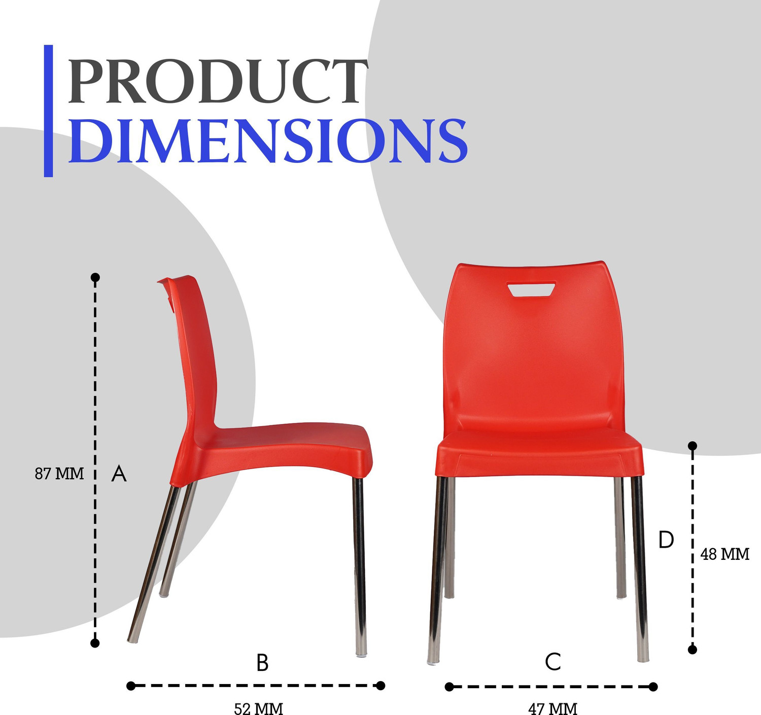 Image of Diya Max Web Plastic Chair for Dining Room, Cafe and Restaurents Plastic Cafeteria Chair