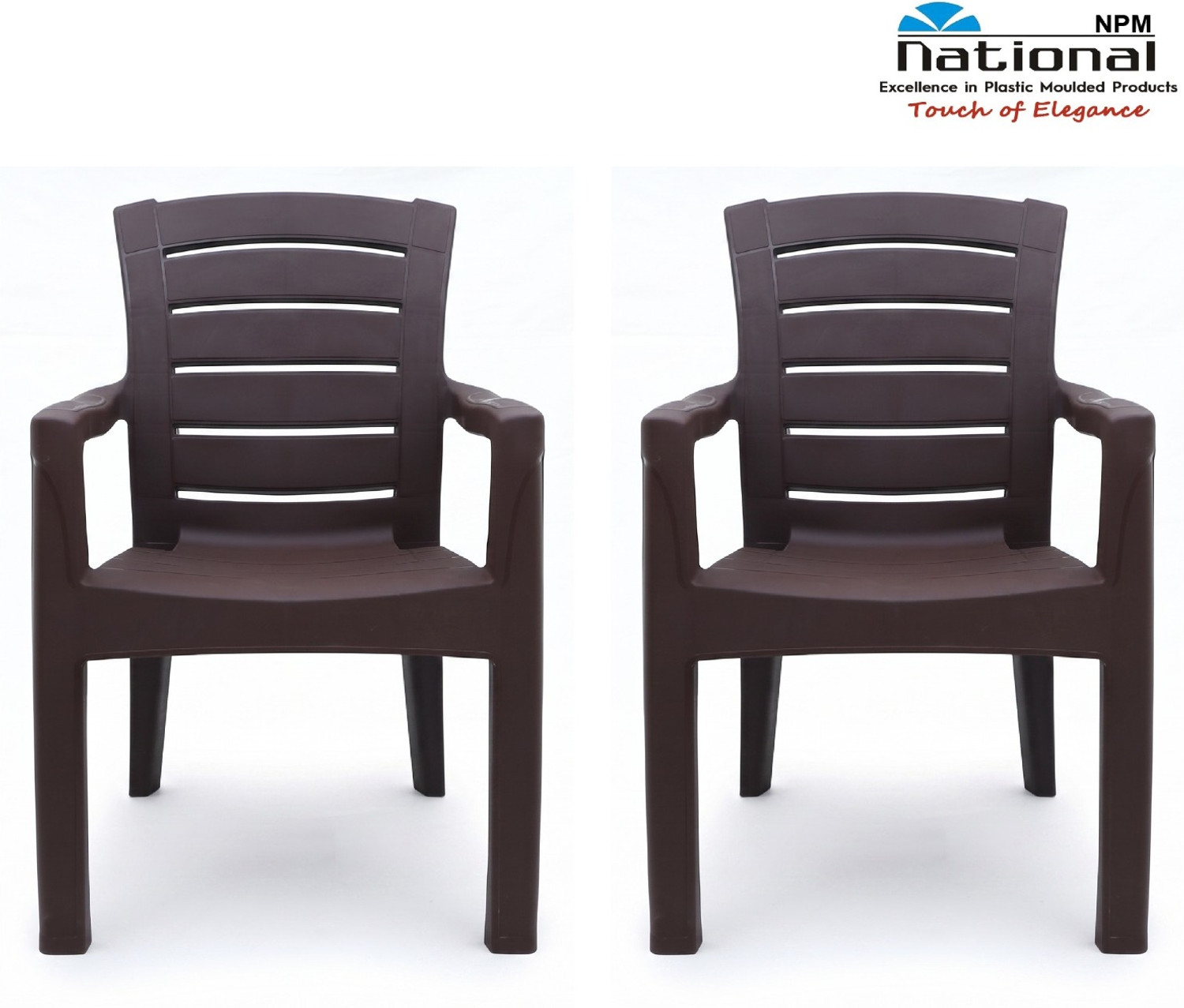 Image of NPM NATIONAL CARNIVAL Plastic Outdoor & Indoor Arm Chair for Home, Balcony, Garden & Office Plastic Outdoor Chair
