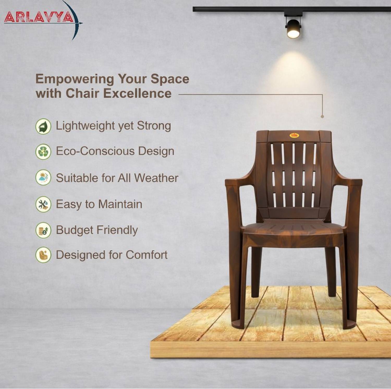 ARLAVYA Relaxo Plastic Chair - Image 4