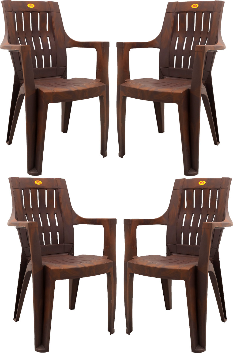 Image of HOMIBOSS Plastic Chairs for Home | Heavy Duty Polypropylene Chair , Garden, Balcony Plastic Outdoor Chair