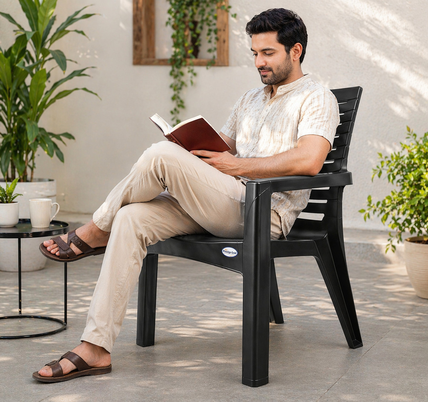 Image of ezora Vista Prestige gold Plastic Outdoor Chair