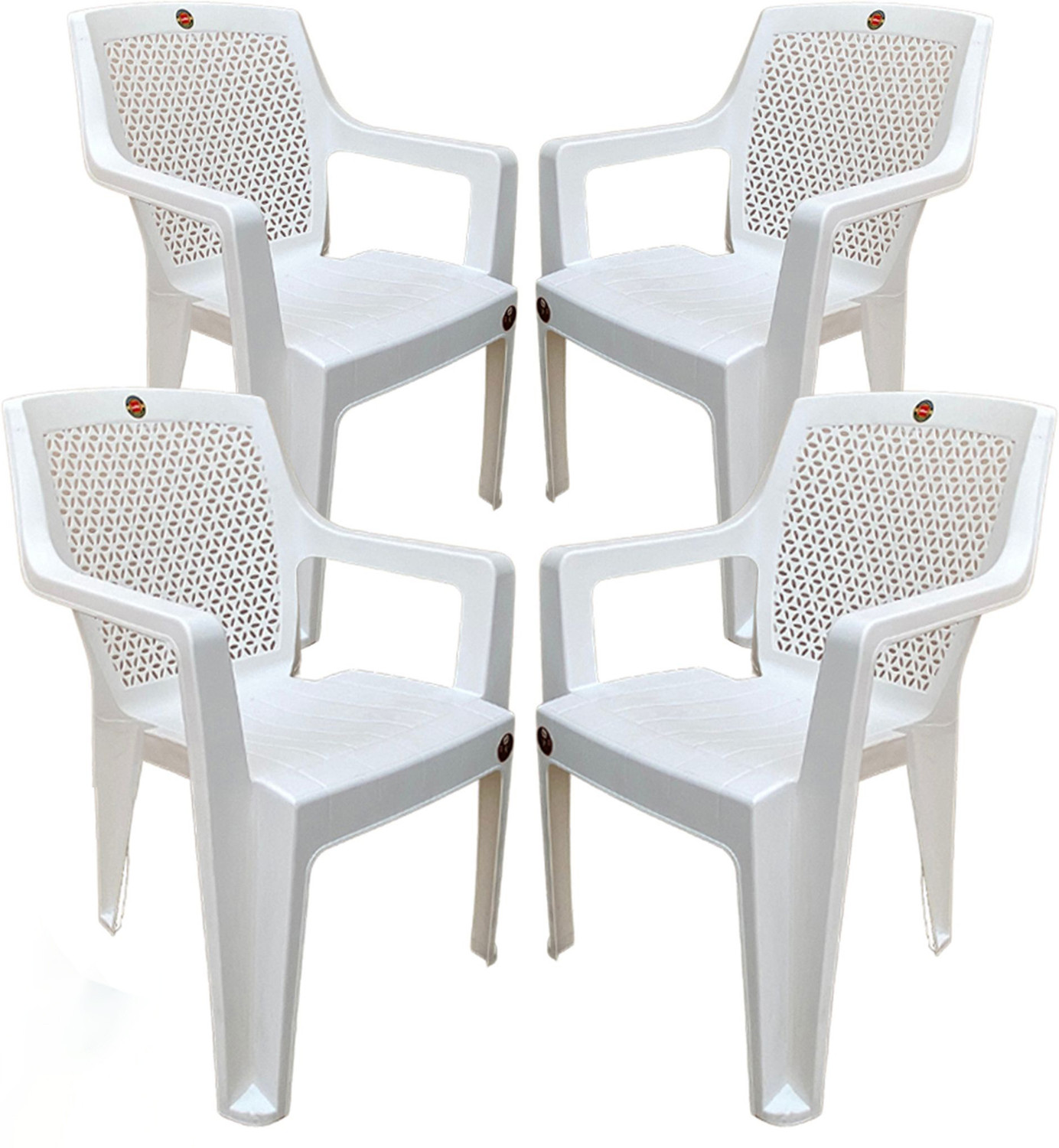Image of cello Sonet Armrest Matt Finish Armrest Chair for Home, Garden Plastic Outdoor Chair