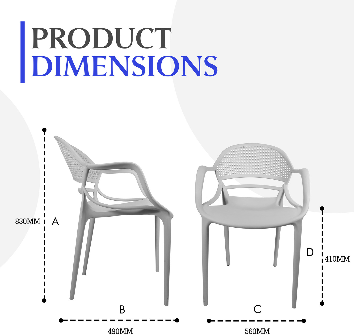 Image of Diya Sunset Strong PP Build, Lightweight, Stackable, Home, Balcony, Living Room, Cafe Plastic Outdoor Chair