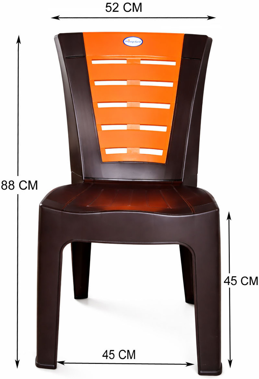 Image of SRI GAYATHRI POLYMERS Armless Plastic Chair|Strong Back Support|Multipurpose Home&Kitchen Chair Plastic Outdoor Chair