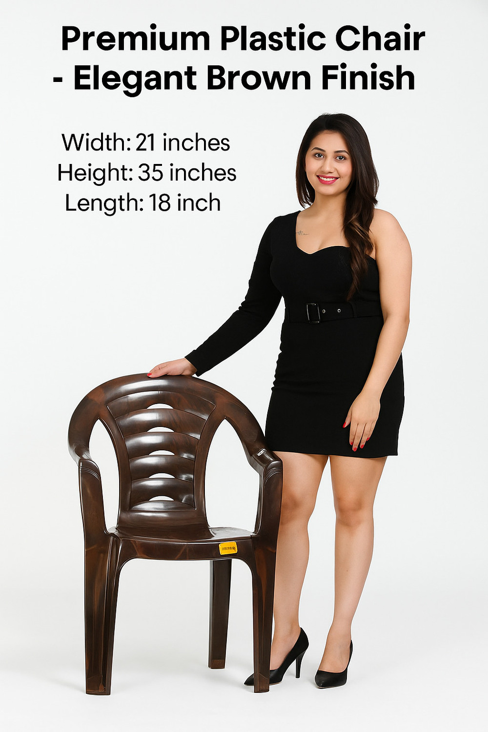 Image of Anmol PANTHER W.BROWN Plastic Outdoor Chair