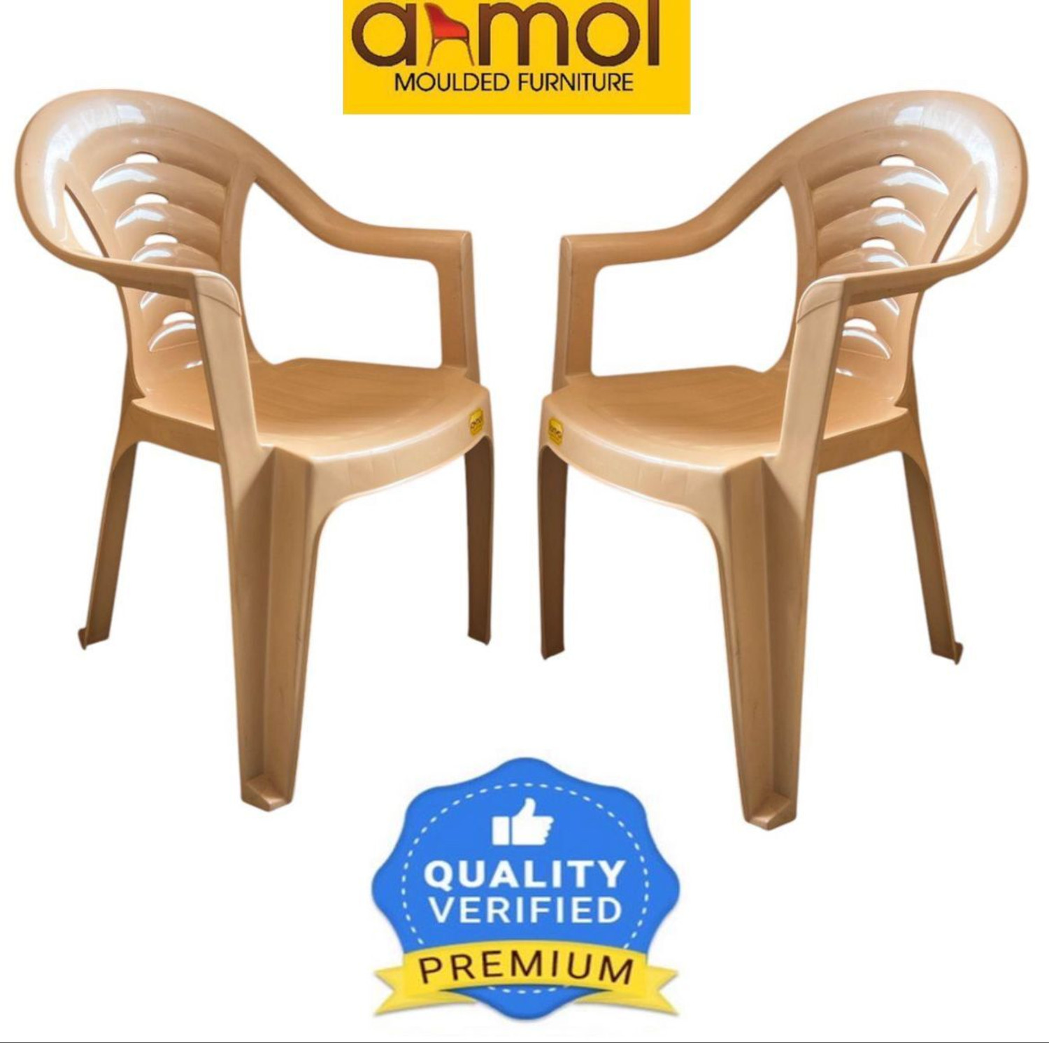 Image of Anmol ANMOL PANTHER BEIGE COLOR SET OF 2 FULLY COMFORT Plastic Outdoor Chair