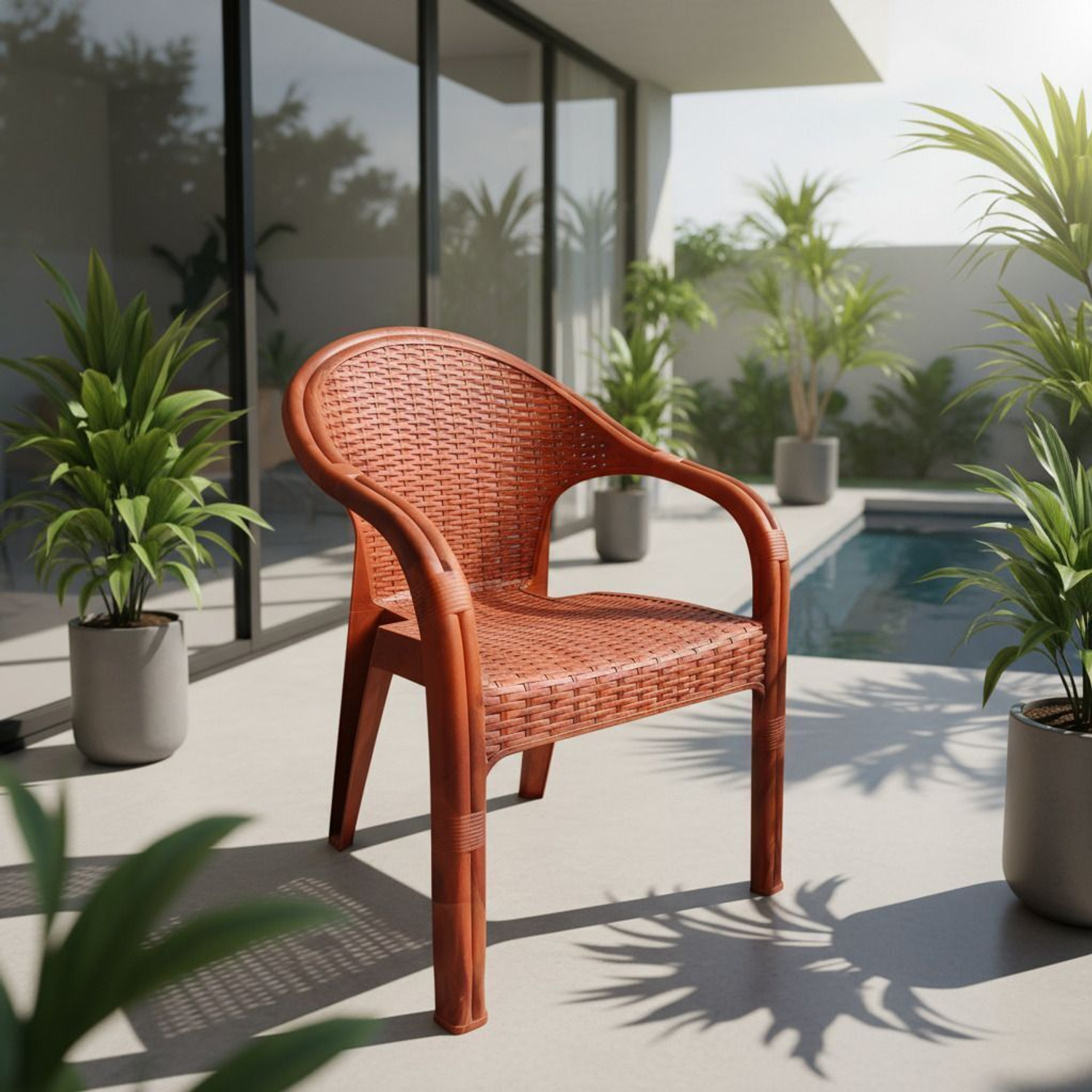 Image of TrendyLivings Sizz Plastic Chair for Home, Garden Plastic Outdoor Chair