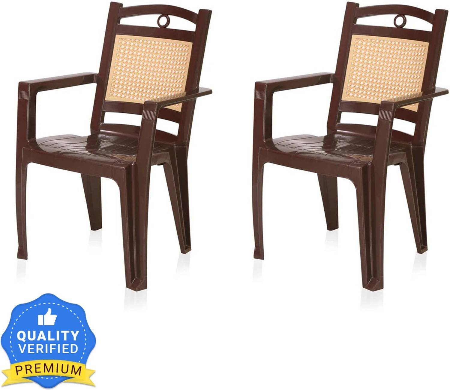 Nilkamal DUAL COLOR PLASTIC CHAIR WITH ARMREST FOR HOME/LIVING ROOM/OUTDOOR Plastic Outdoor Chair