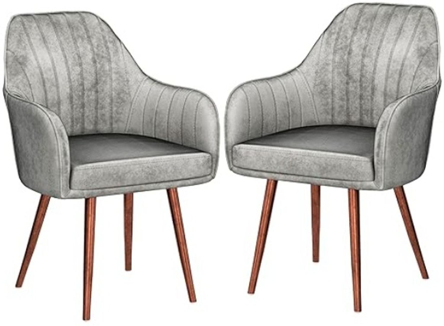 Image of Toxigo Velvet Dining Chairs, Cushion Seat Chair for outdoor chair, pack of 2- grey Solid Wood Outdoor Chair (GREY, Set of 2, DIY(Do-It-Yourself))