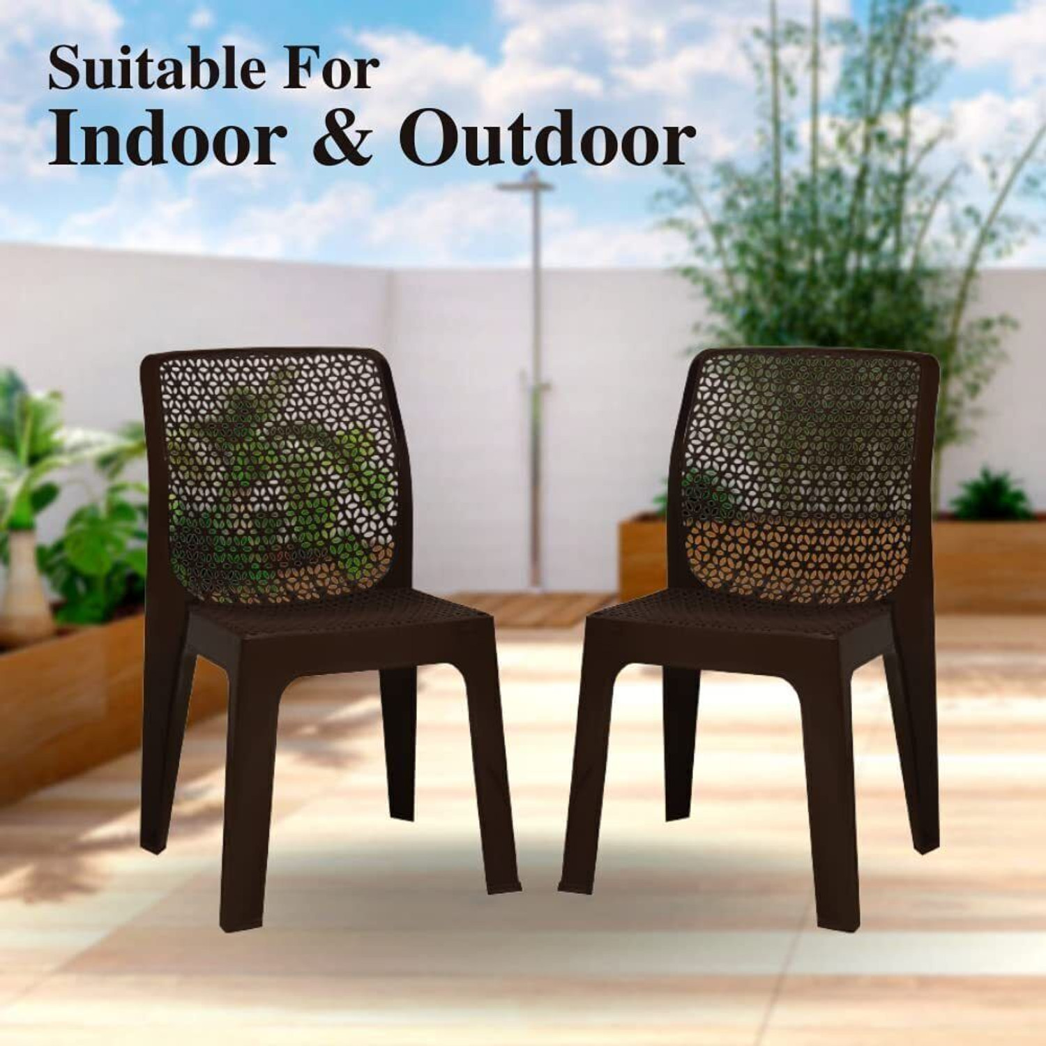 Image of COMFORT Creation Oxy Plastic Chair for Home /Glossy Finish Chair for Office /Dining Room, Kitchen Plastic Outdoor Chair